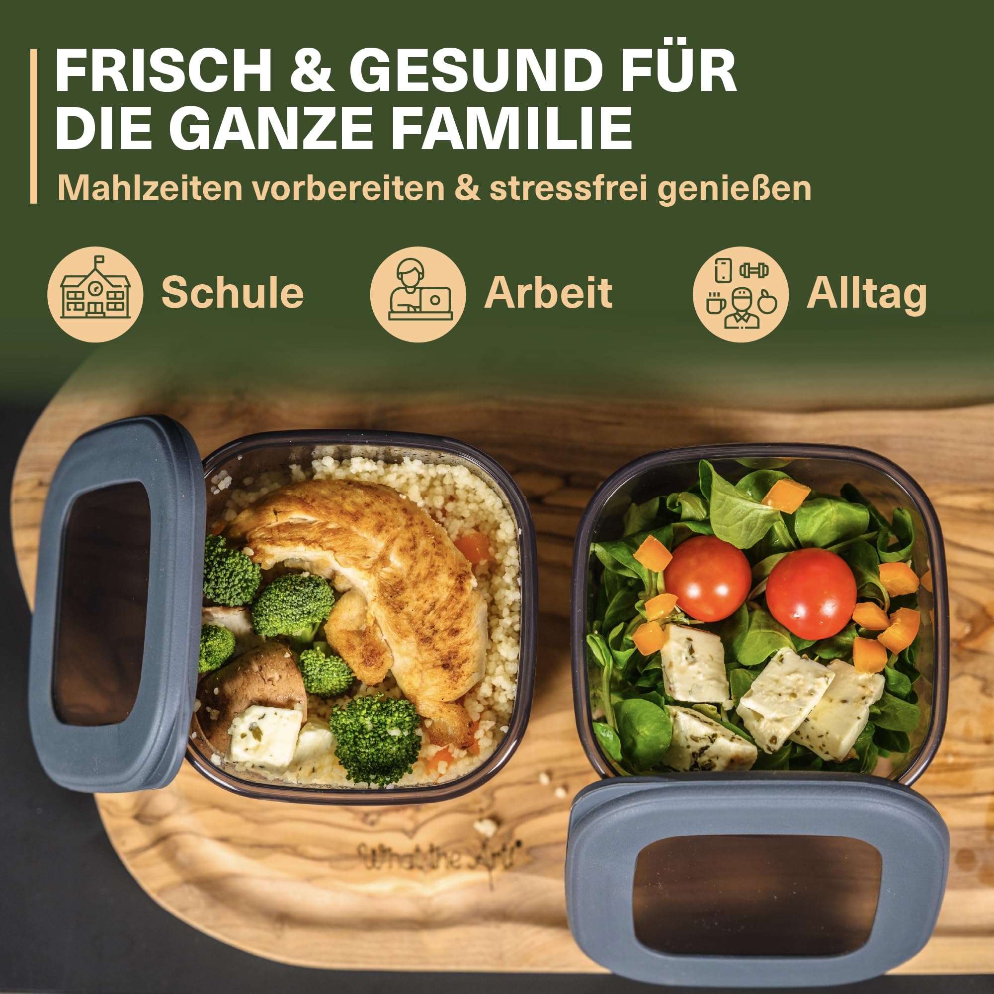 Viwares Contenitori con coperchio, ermetici, set da 48 contenitori senza BPA, per la conservazione della farina di cereali, cucina, pratico organizer da cucina, contenitori per alimenti