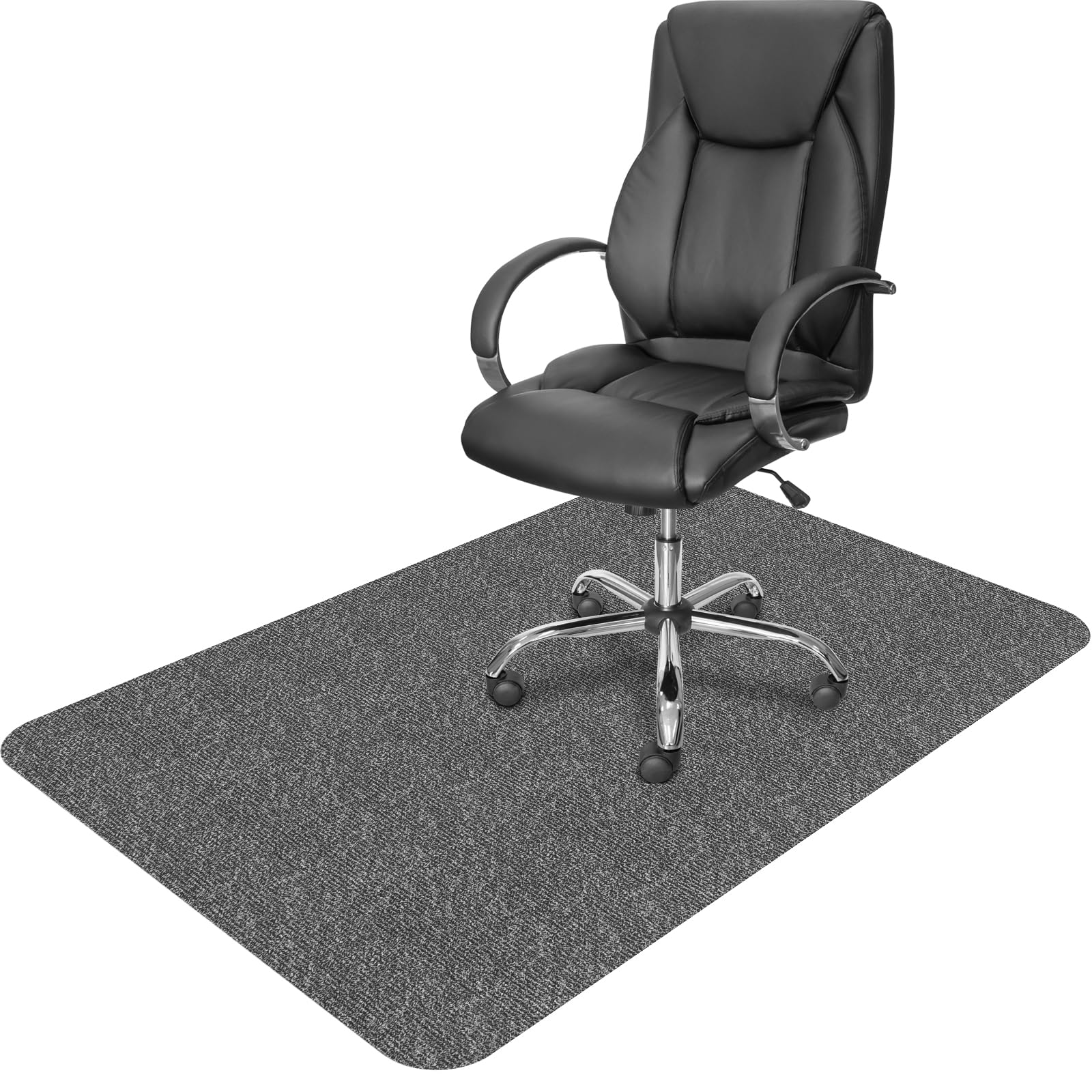 Protector Suelo Silla Ruedas,90 x 140 cm,Gris Oscuro Alfombra Silla Ruedas,Alfombrilla Protectora para Silla de Oficina,Resistente a los arañazos para parqué y Suelos Duros, Silla de Oficina.