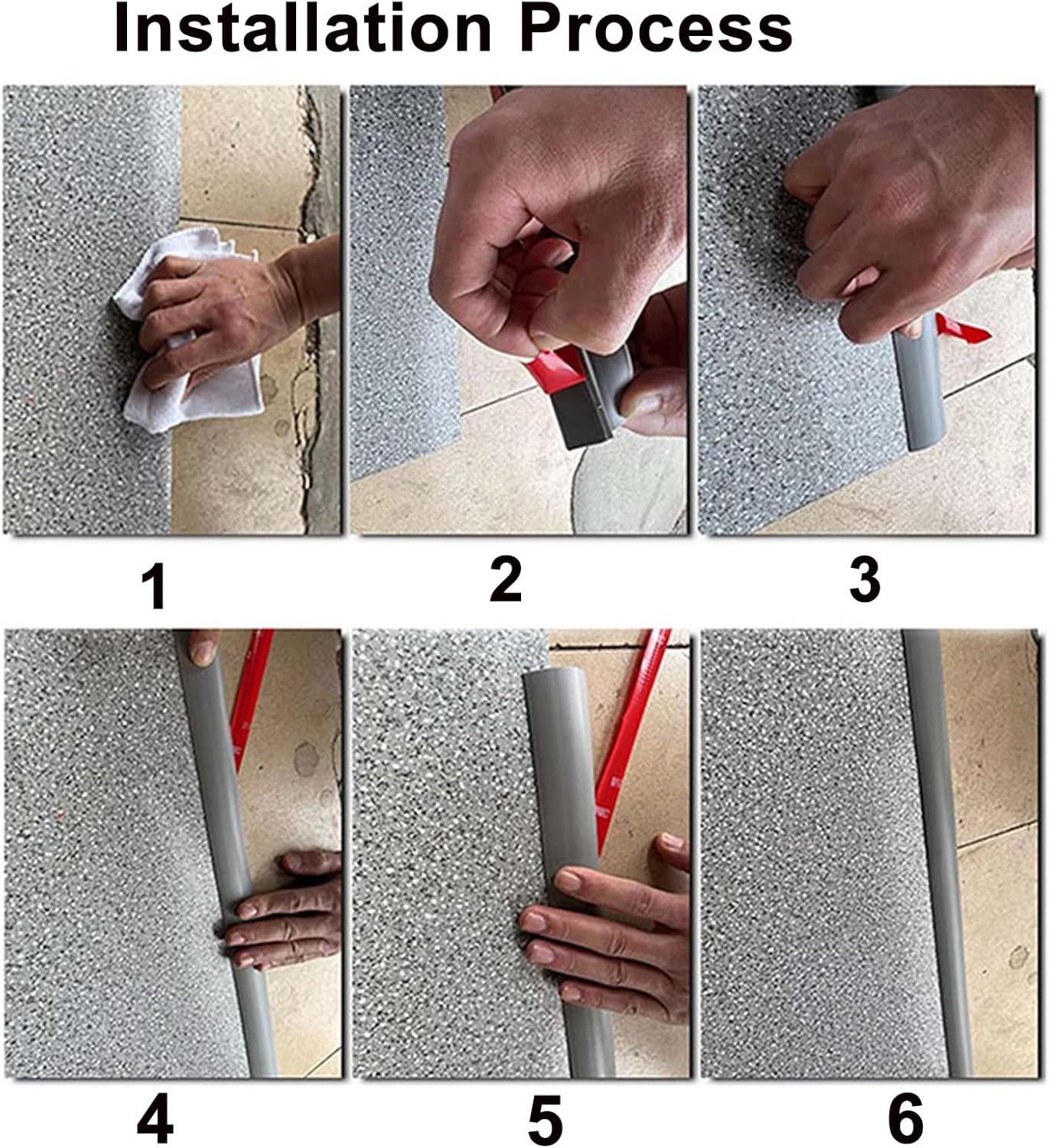 Floor Transition Strip Floor Divider Strip, Carpet Floor Transition Strip,Self Adhesive Floor Edge Trimming Strip,PVC Flooring Divider Strip Suitable for Threshold Transitions with a Lower Height ( Co