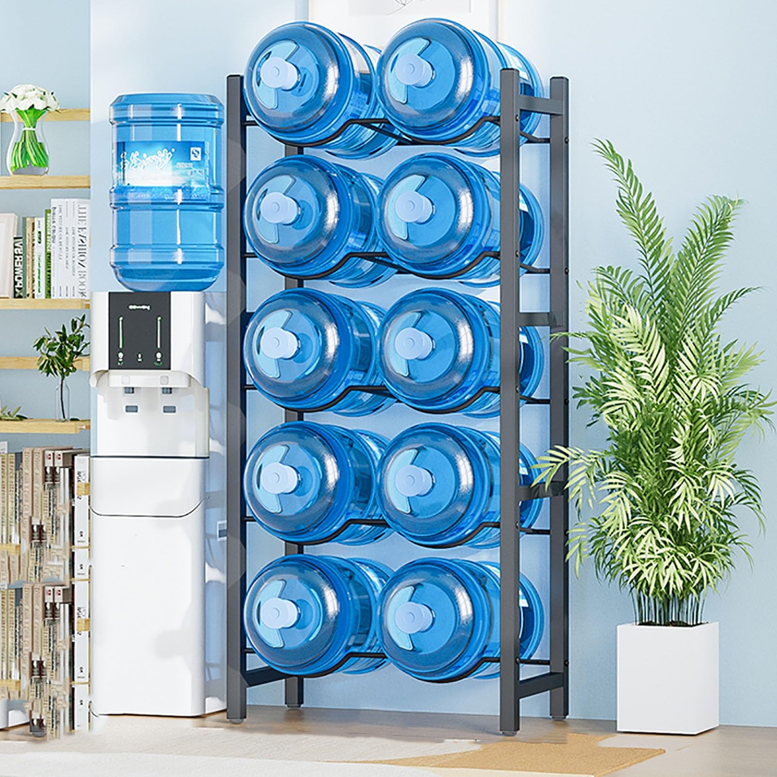Soporte dispensador para cocina con almohadillas ajustables y estructura de metal