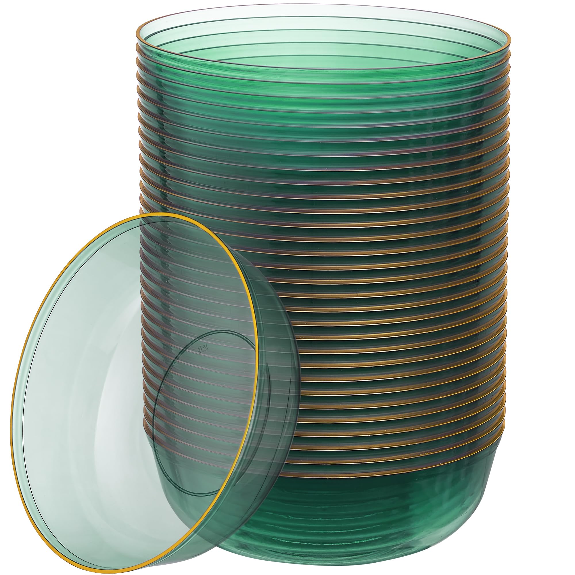 30 White Gold Rim Bowls - Party & Event Supplies -16