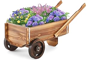 Wooden Wagon Planter Box