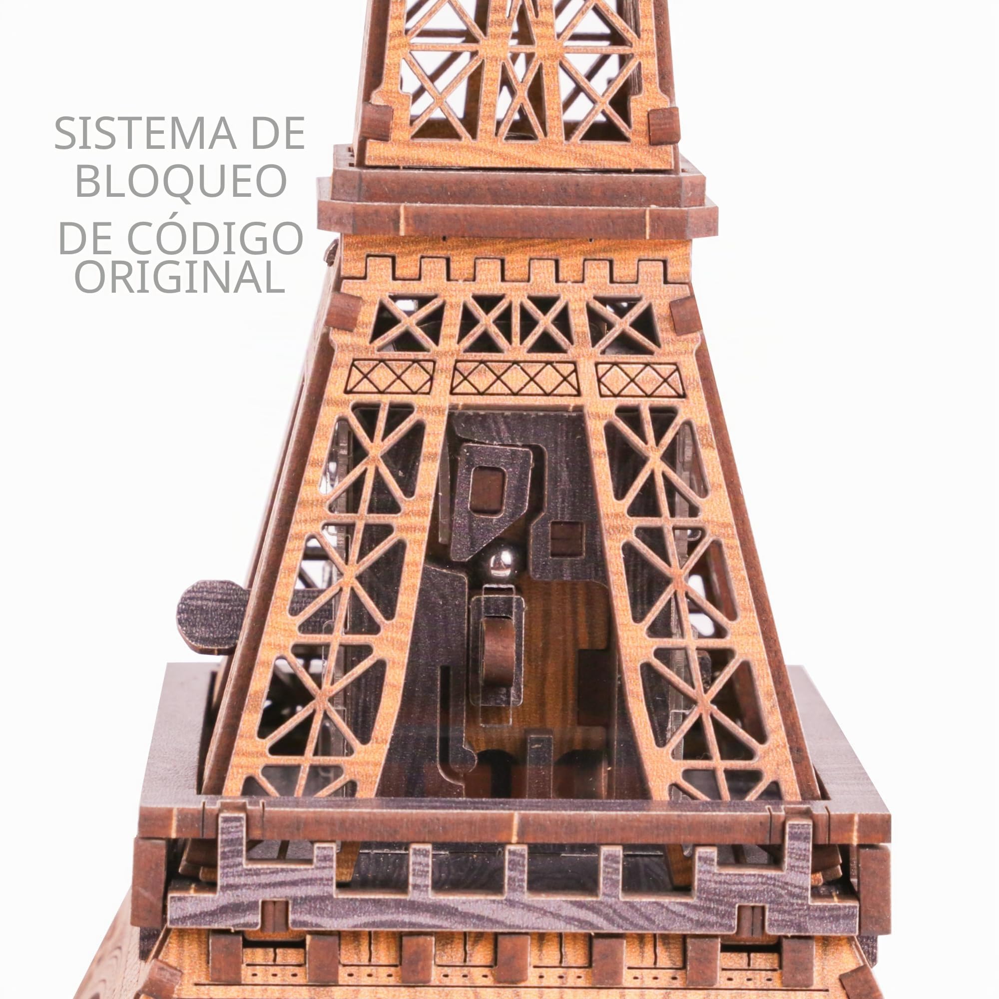 Wooden.City Caja de Rompecabezas de Madera Torre Eiffel - Rompecabezas de Madera 3D para Adultos | Escape Room | Caja de Trucos de Madera Estilo Cluebox | 180 Piezas