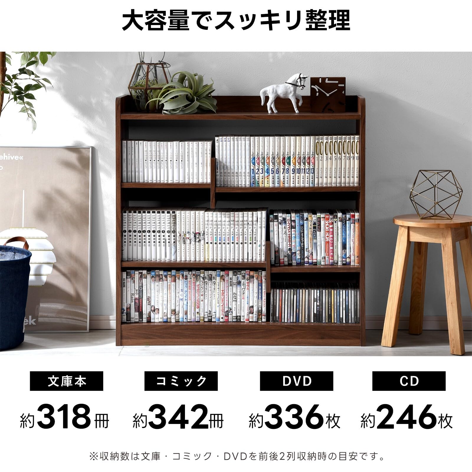 Amazon｜ワイエムワールド 本棚 オープンラック 4段 スリム 大容量 幅