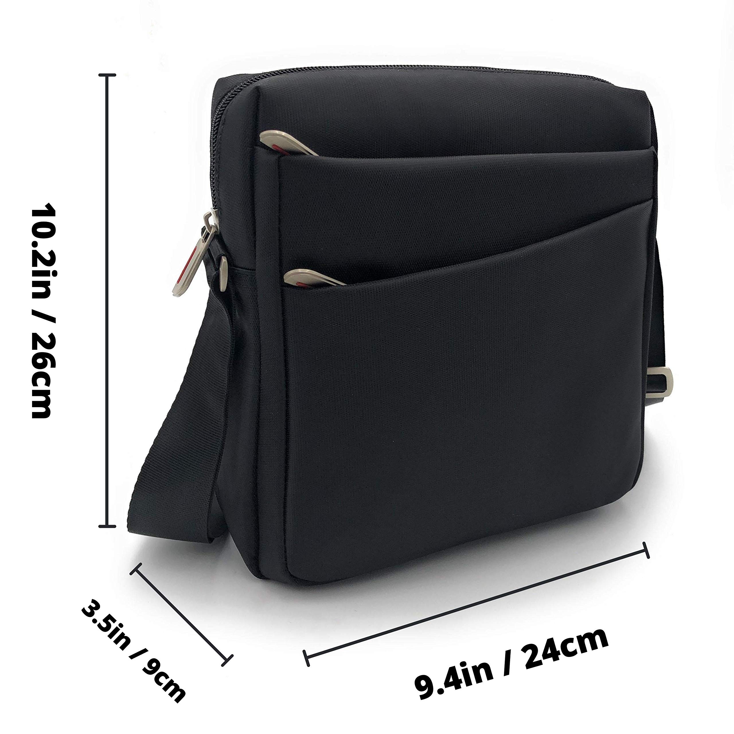 ELIOX Borsello Uomo Tracolla Regolabile per iPad Tablet Fino a 8,5 Pollici Impermeabile Messenger a Spalla per Viaggio Ufficio Lavoro Business e Uso Quotidiano - Nero…