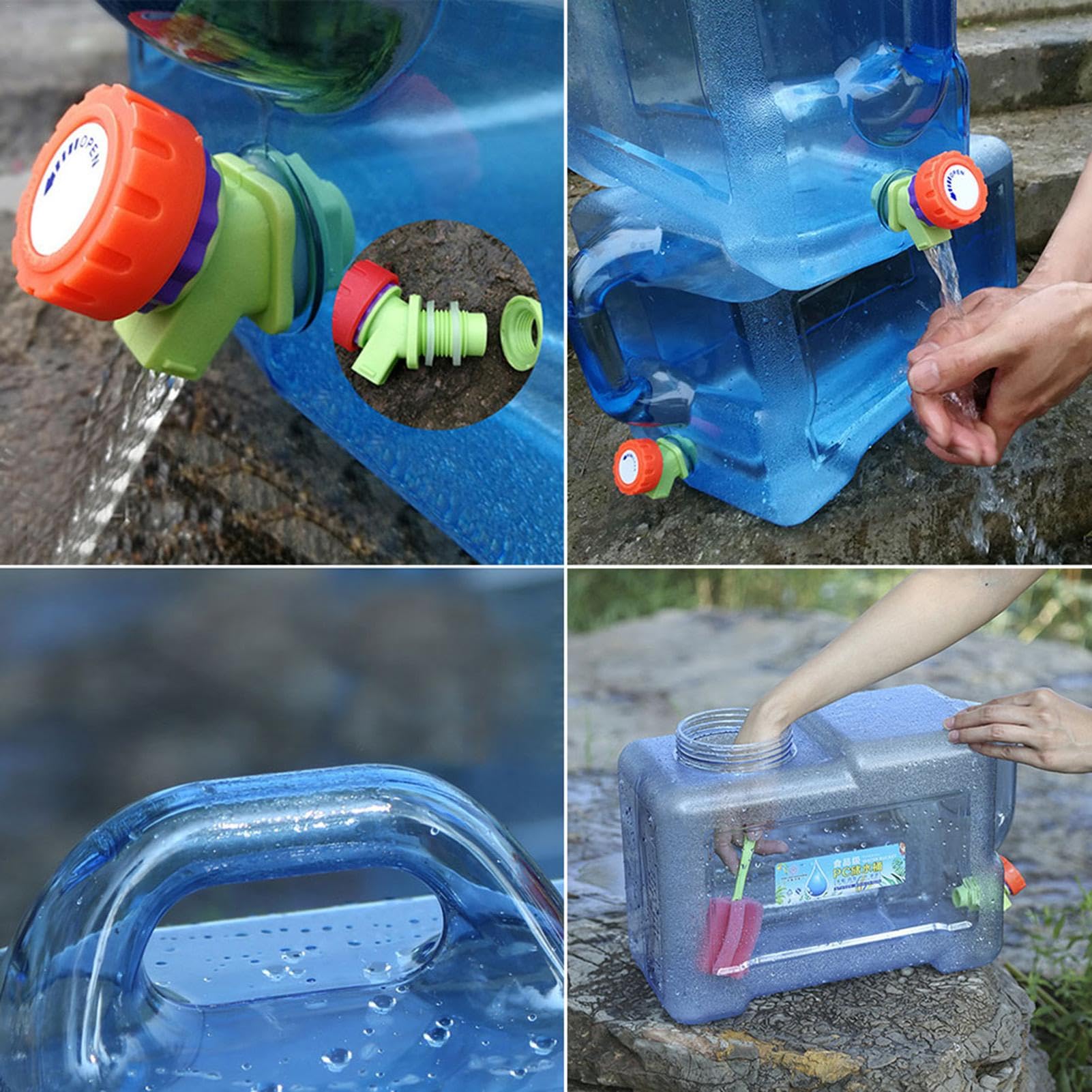 Contenitore Per Acqua Con Rubinetto, 5/8 Litri Tanica Per Acqua Con | Rubinetti, Tanica Per Acqua Da Campeggio, Secchio Per Acqua Con Maniglia, Serbatoio Per Acqua Potabile Per Cucina, campers, F