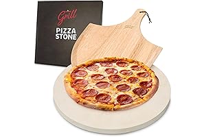 HANS GRILL Pizza Stone - The Art of Perfect Pizza at Home (15'')