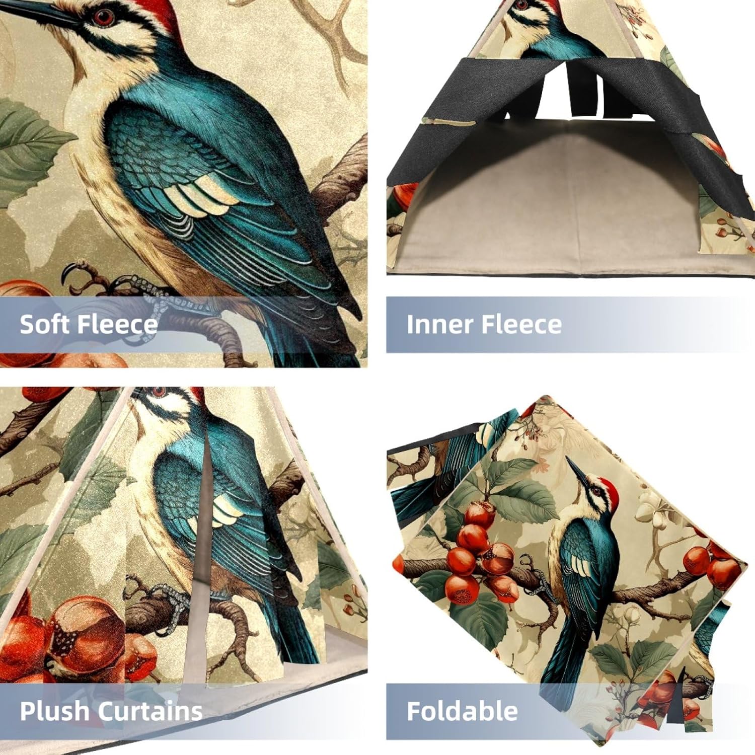 MAgiLL Guinea Pig Bed, Comfortable Hamster House, Hiding Place for Small Pets, Foldable Bed nest, Suitable for Short Rabbits, Rabbits, Ferrets, mice, Hedgehogs, and Creative Chinchilla Mouse nest