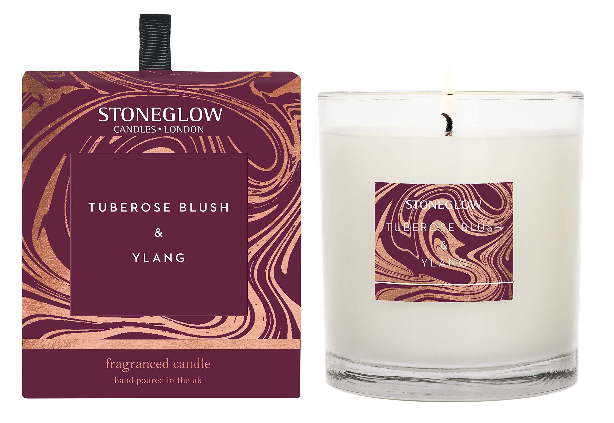 STONEGLOW CANDLES LONDON Modern Classics - Tuberose Blush & Ylang - Scented Candle - Boxed Tumbler