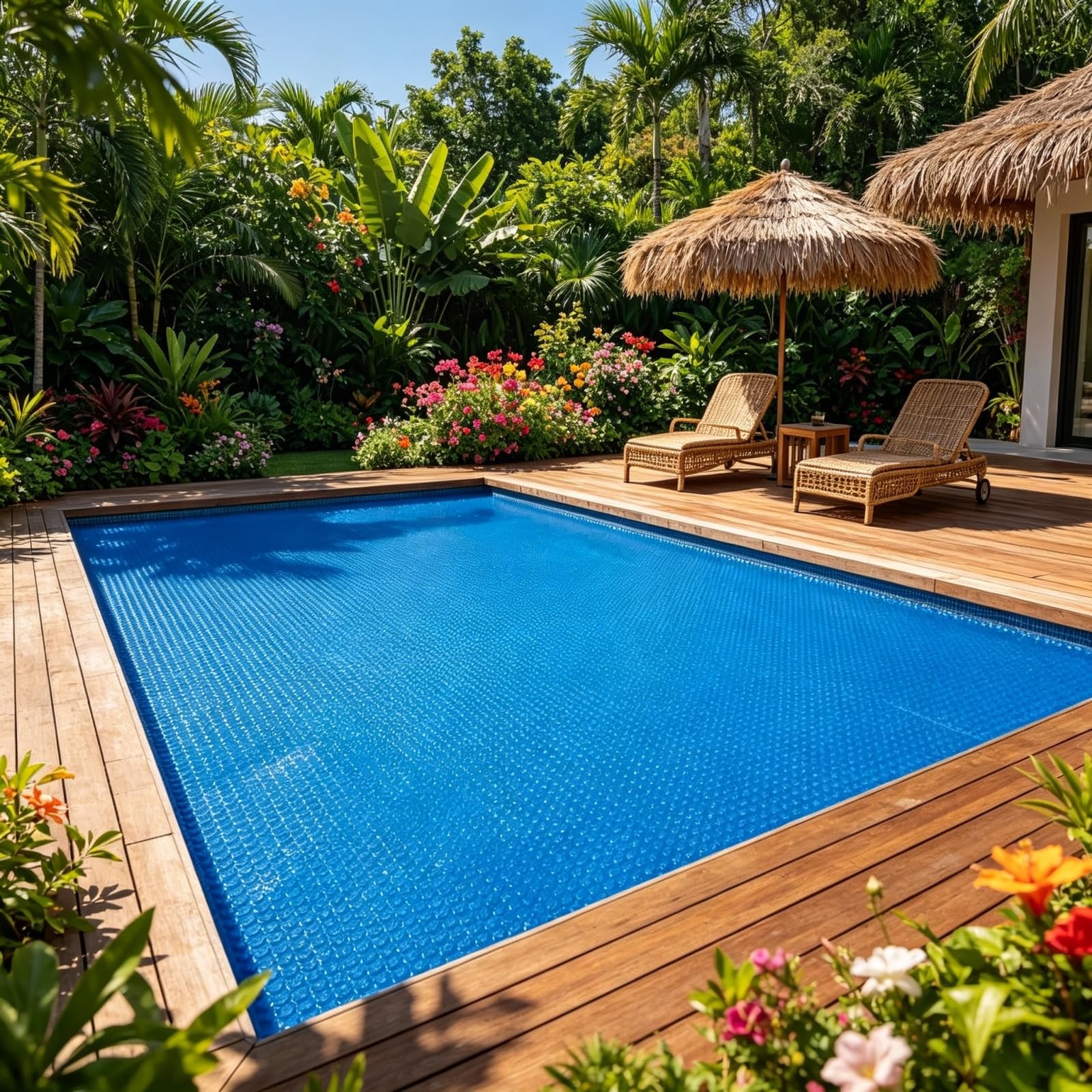 Cubierta Piscinas Manta Térmica 190 x 430 cm Manta Recortable a Medida Azul, Lona Térmica de Burbujas Rollo Recortable para Jardin y Piscinas, Azul