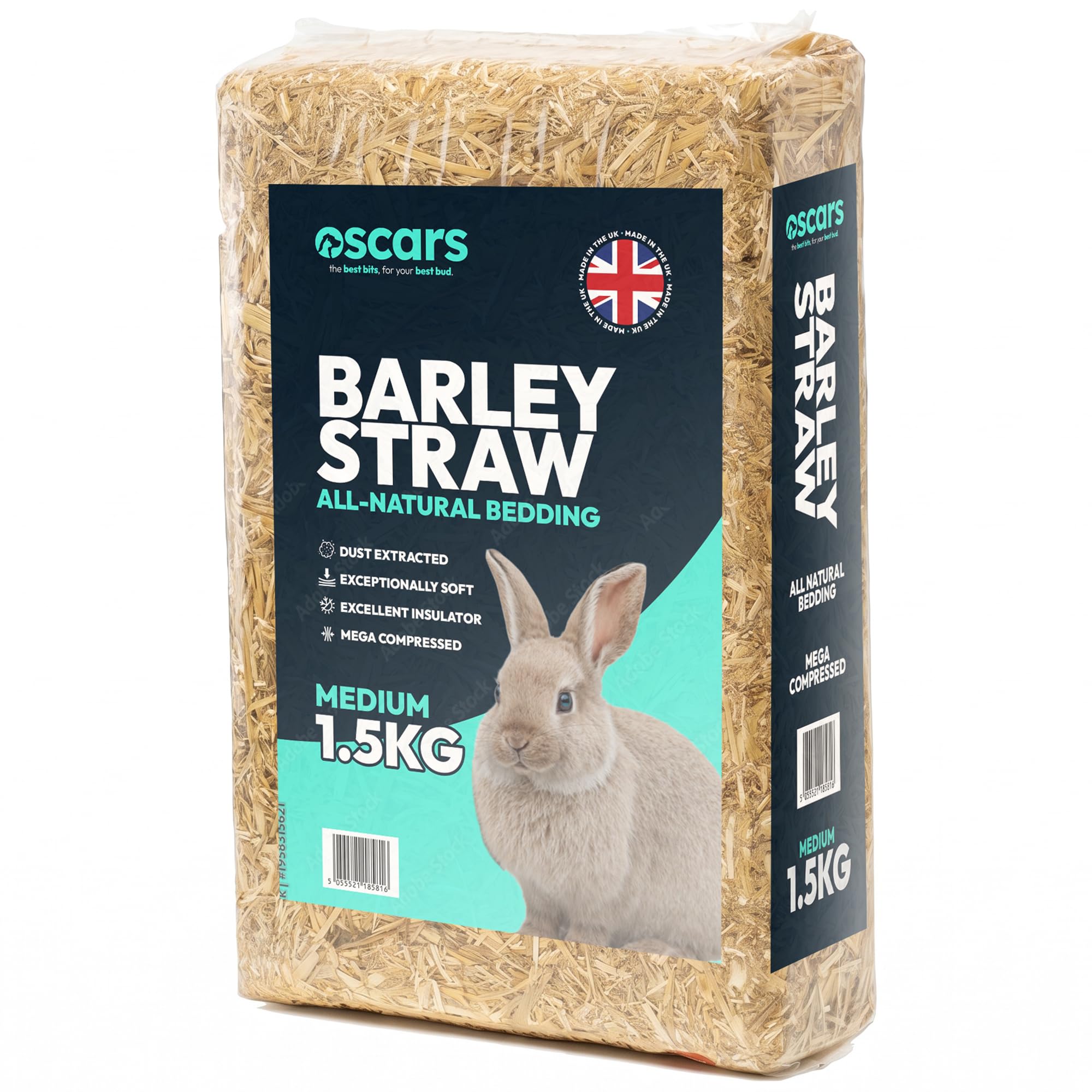 Oscars Barley Straw, 6kg - Rabbit, Guinea Pig & Small Pet Bedding Natural