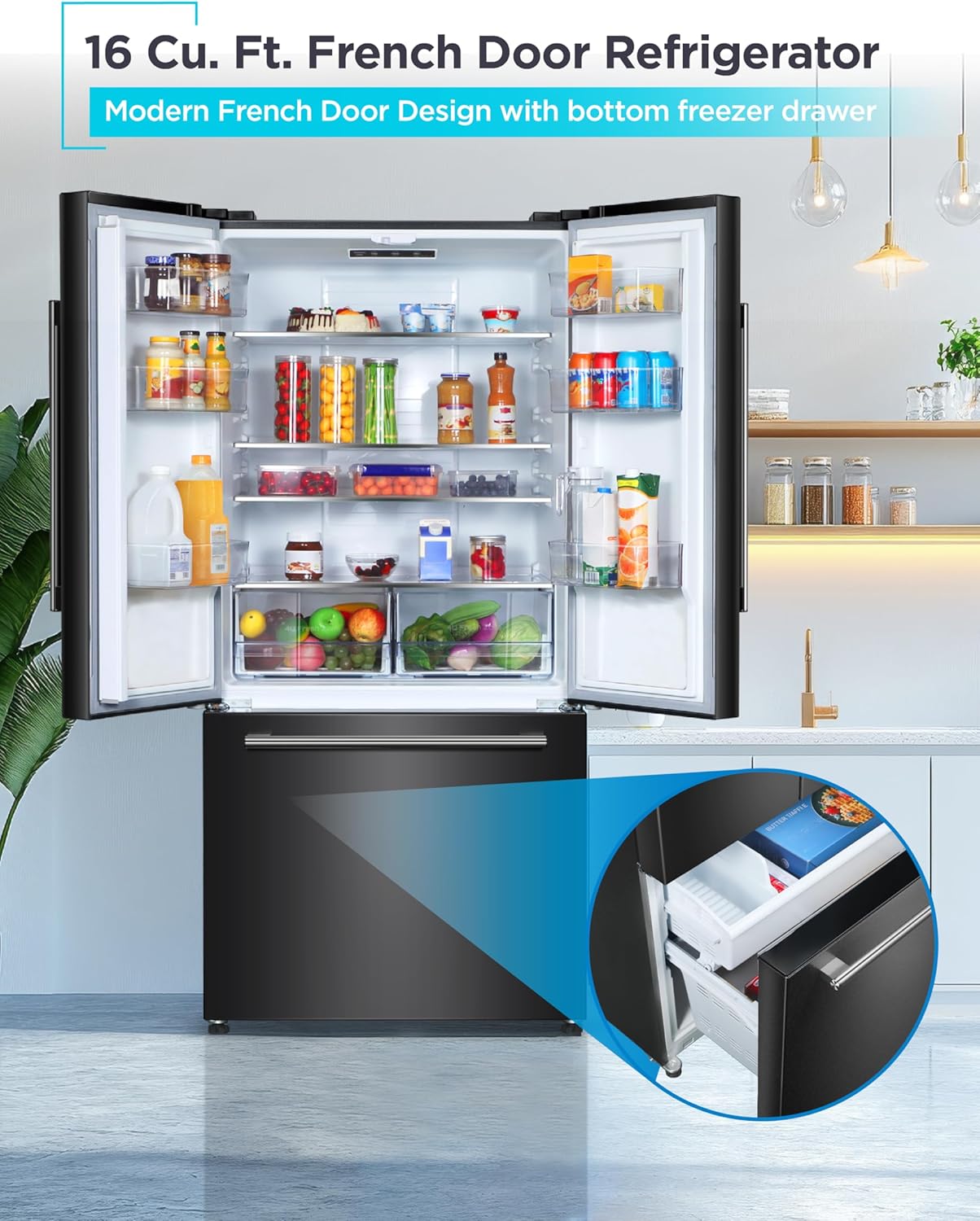 Cool Convenience: BLACK+DECKER 16 Cu. Ft. French Door Refrigerator Reviewed!