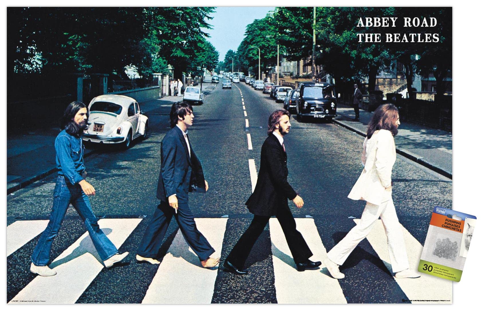 The Beatles - Abbey Road Wall Poster with Push Pins