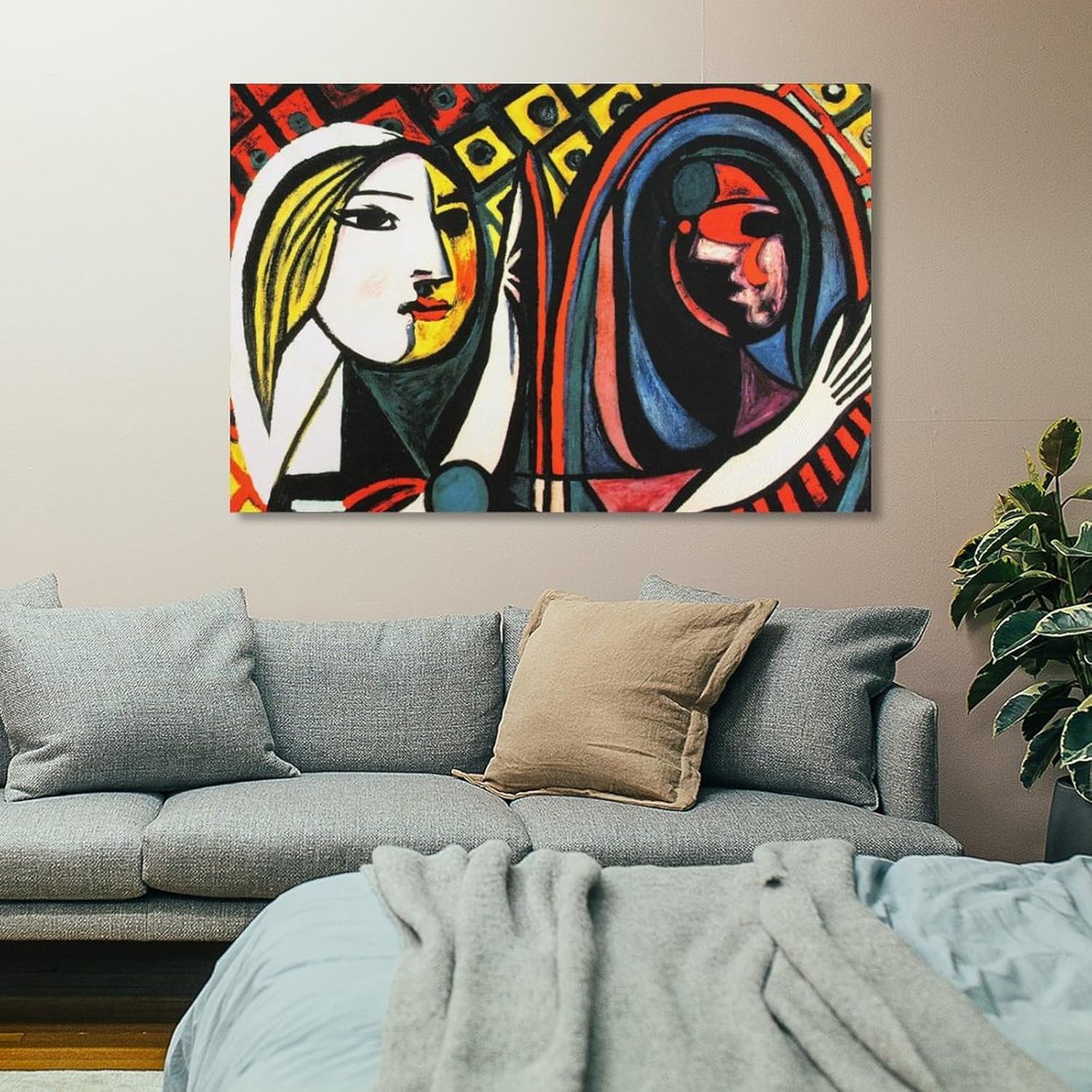 山田幸見「ねぷた勇士」油彩 F4 額装 一枚の繪取扱 油絵 油画 絵画