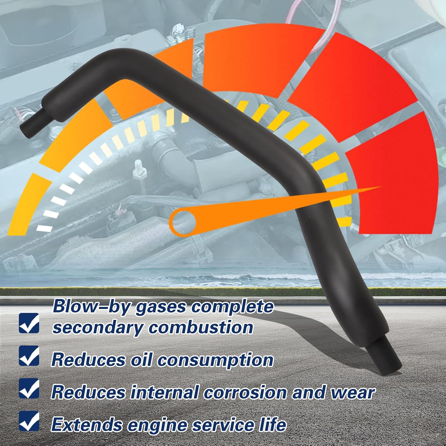 FUSCH Ventilation PCV Valve Vacuum Hose Compatible with Toyota Corolla 2002–2008 Toyota Celica MR2 2000-2005 Toyota Matrix2003-2007 Replace#12262-22040 1226222040