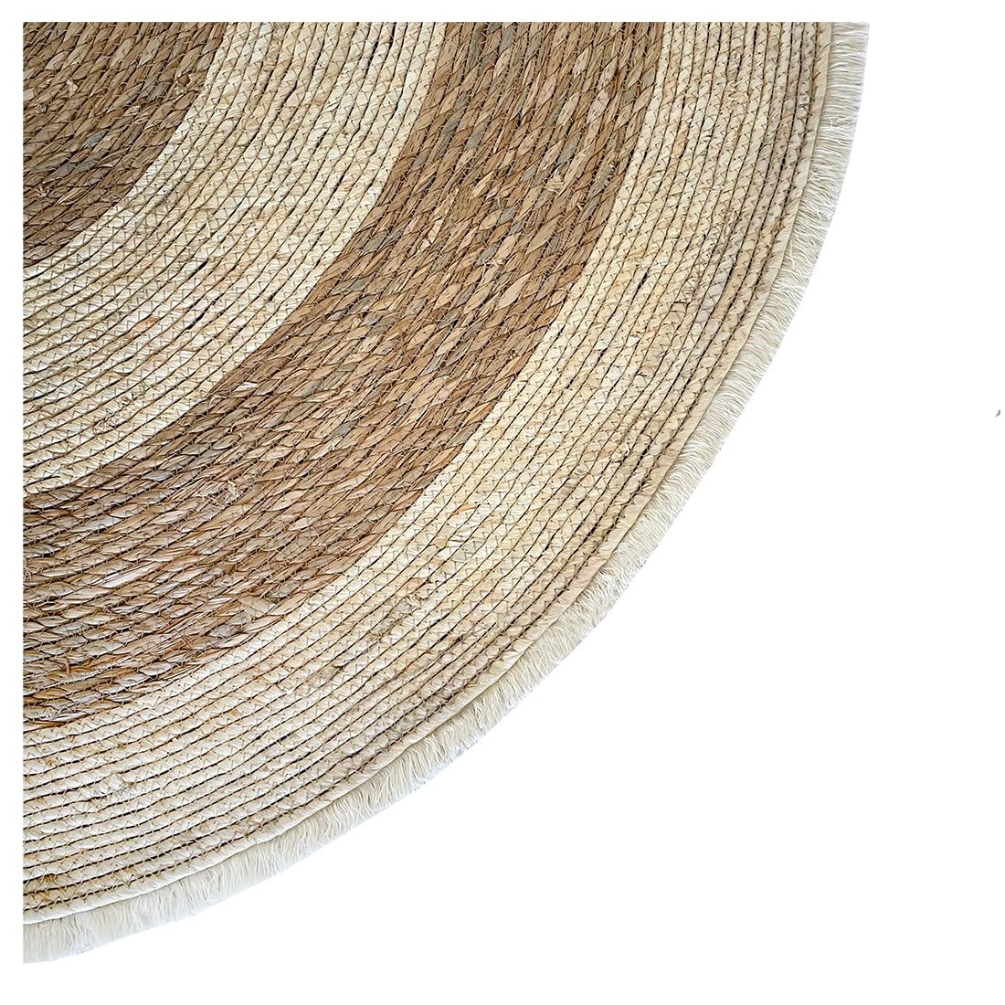 Acomoda Textil - Alfombra de Yute Ecológica de Fibra Natural. Alfombra Grande y Resistente de Fácil Limpieza para Hogar, Casa y Oficina en Interior y Exterior. (Redonda 120 cm Ø, Diana)