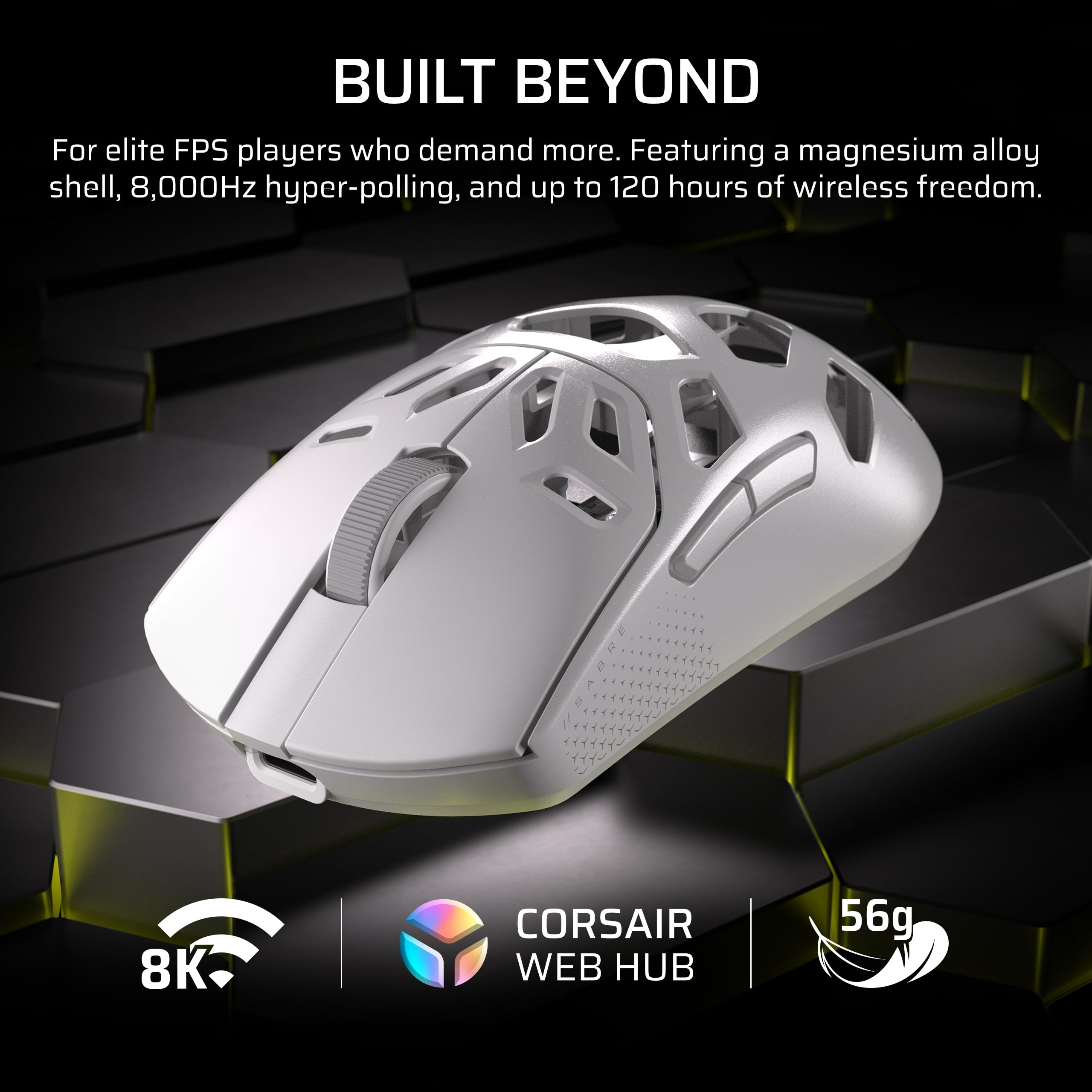 Corsair Mouse para jogos Sabre v2 PRO Wireless MG FPS – Sensor