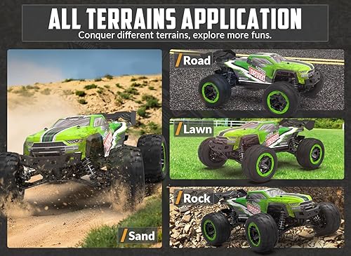 Miniatura 3 de RACENT Camión RC 116 4x4 todo terreno RC Car 40KPH alta velocidad de control remoto coches para adultos