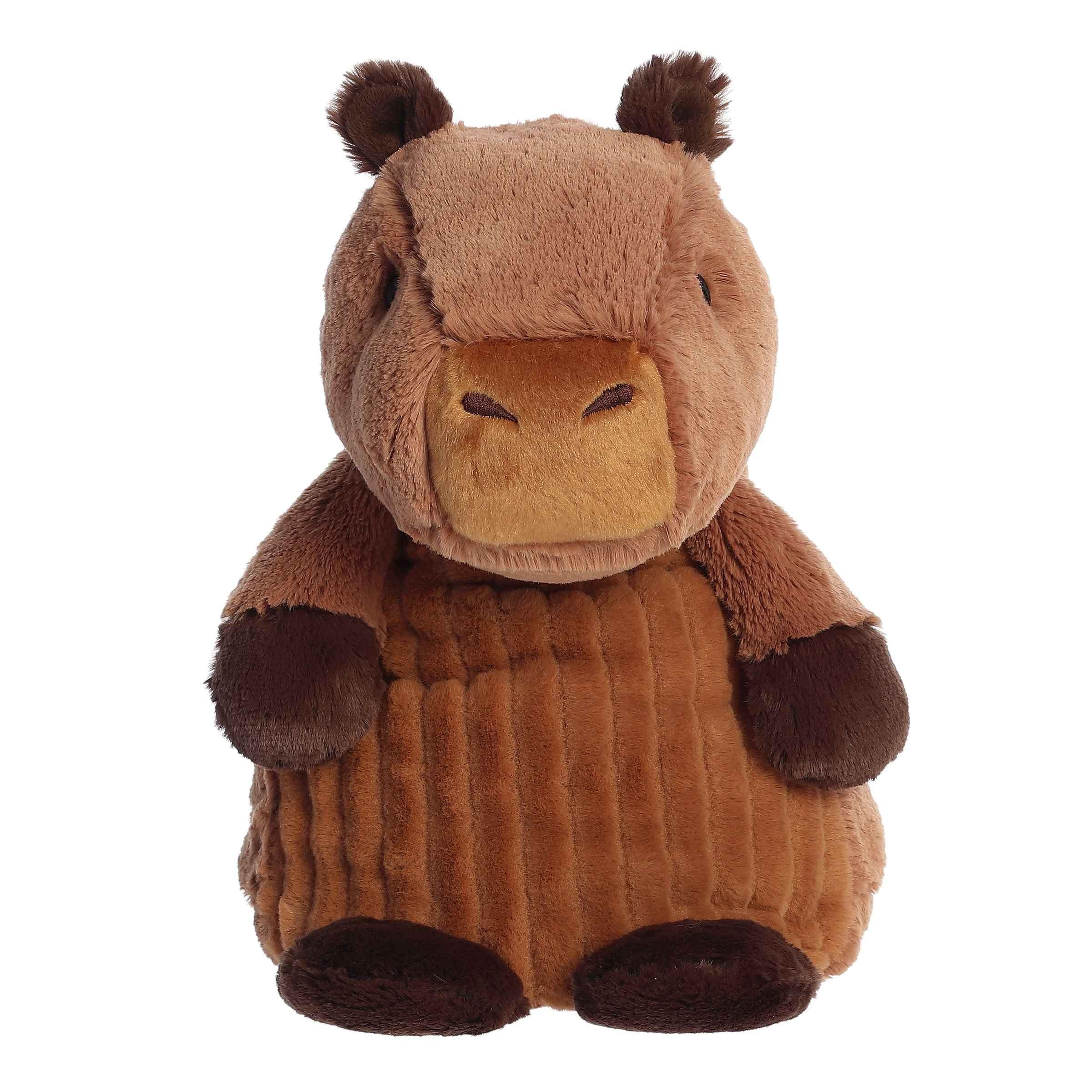Aurora Cuddly Huggle Pals Cozy Capybara Stuffed Animal - Cozy Comfort - Endless Snuggles - Brown 12.5 Inches