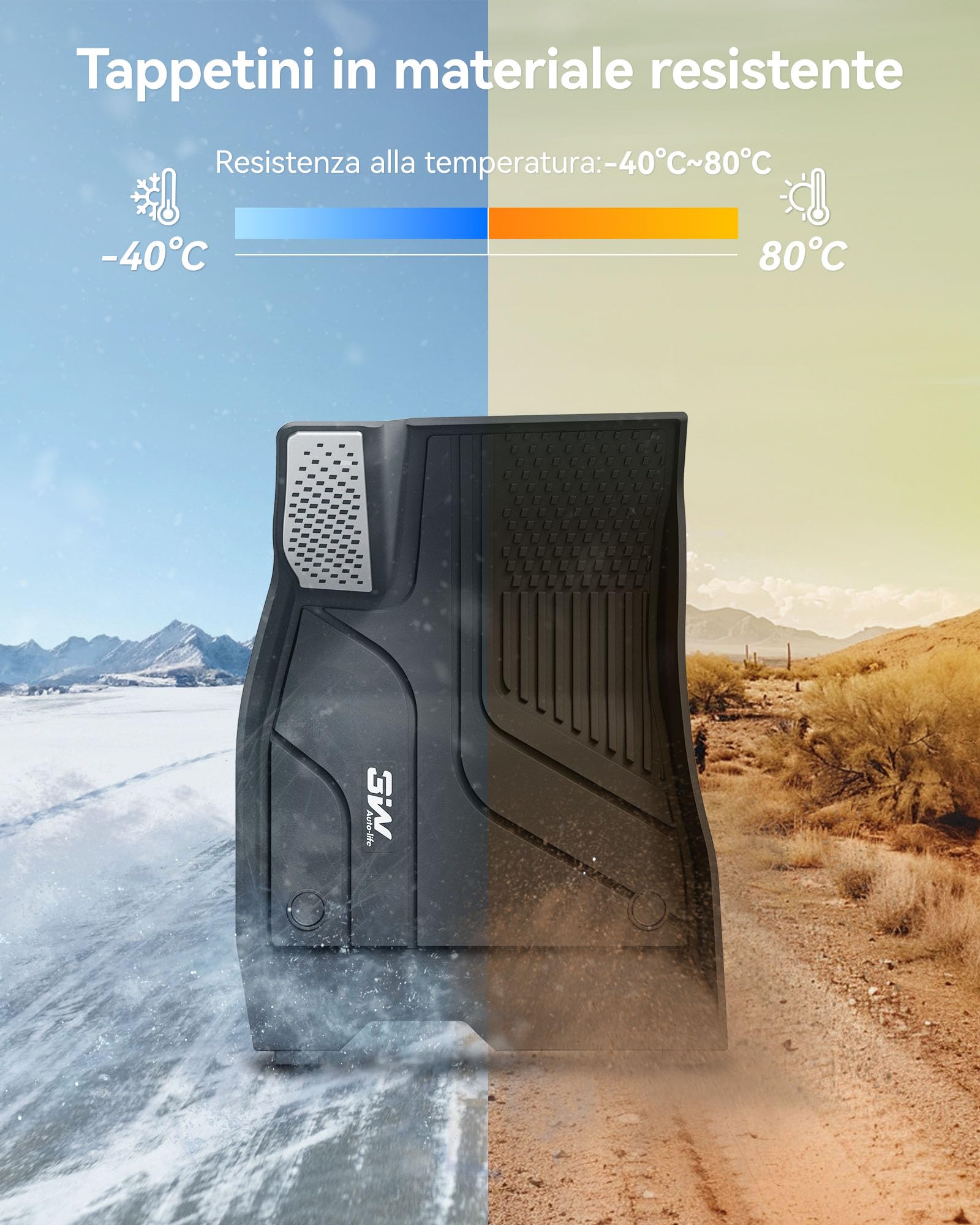 3W Tappetini Compatibile con Tesla Model 3 Highland 2024-2025 2026, Facili da pulire Tappetino Antiscivolo e Impermeabili a Copertura Completa Set, Tutte le Stagioni Tappeti Auto su Misura in Thorex™