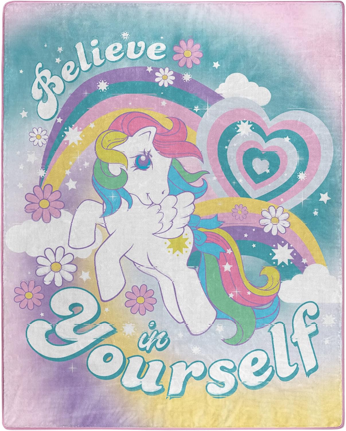 NORTHWEST Hasbro My Little Pony Silk Touch Sherpa Throw Blanket 50 X 60