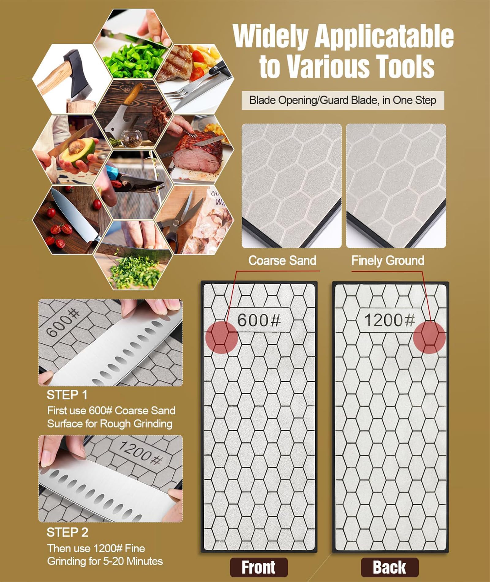 Diamond Knife Sharpening Stone - Restore Blades Fast -3