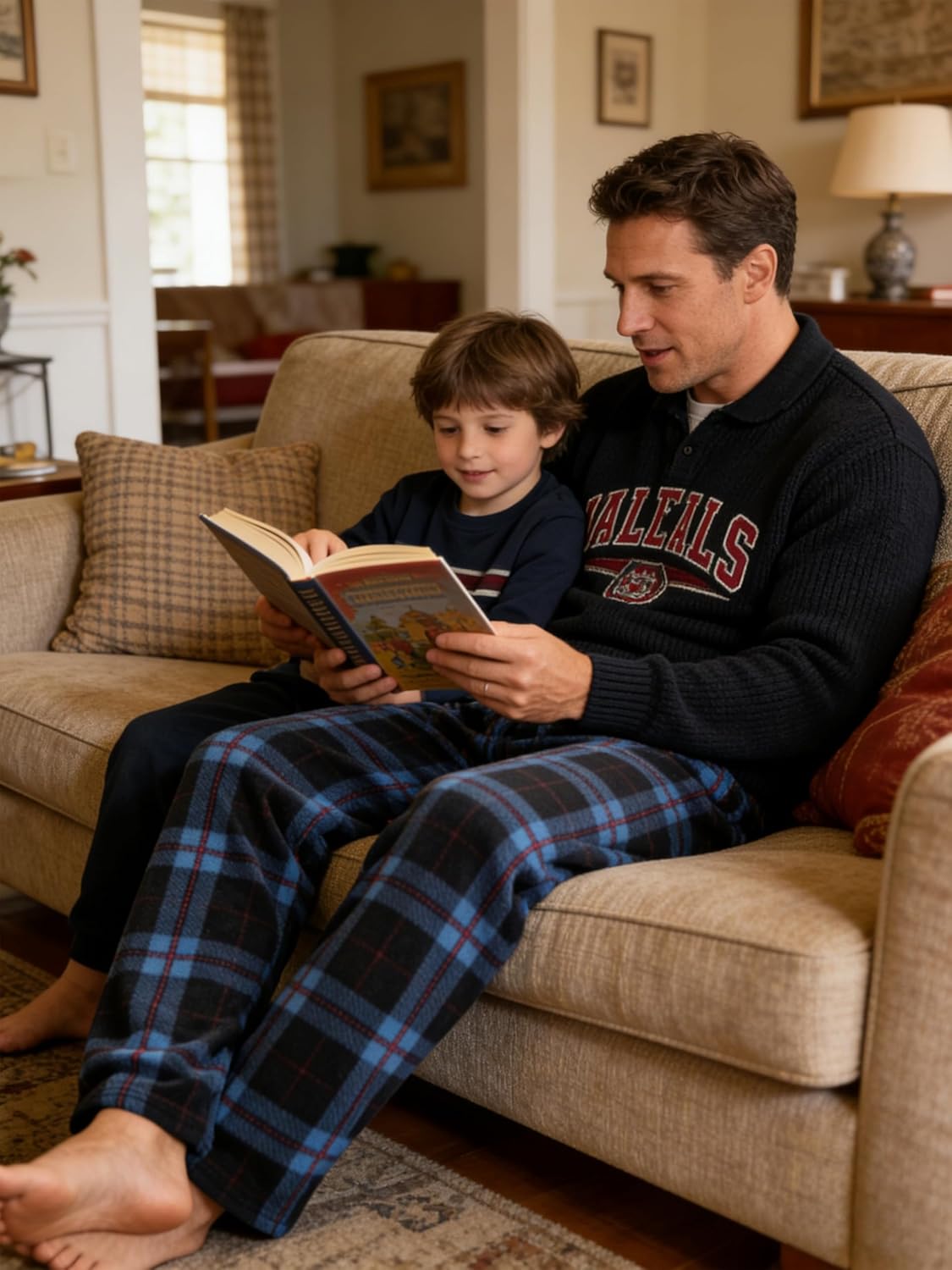 3 Pack Mens Pajama Pants Microfleece Plaid Pajama Bottoms Sleepwear PJ Sleep & Lounge Pants with Pockets & Drawstring - Image 5