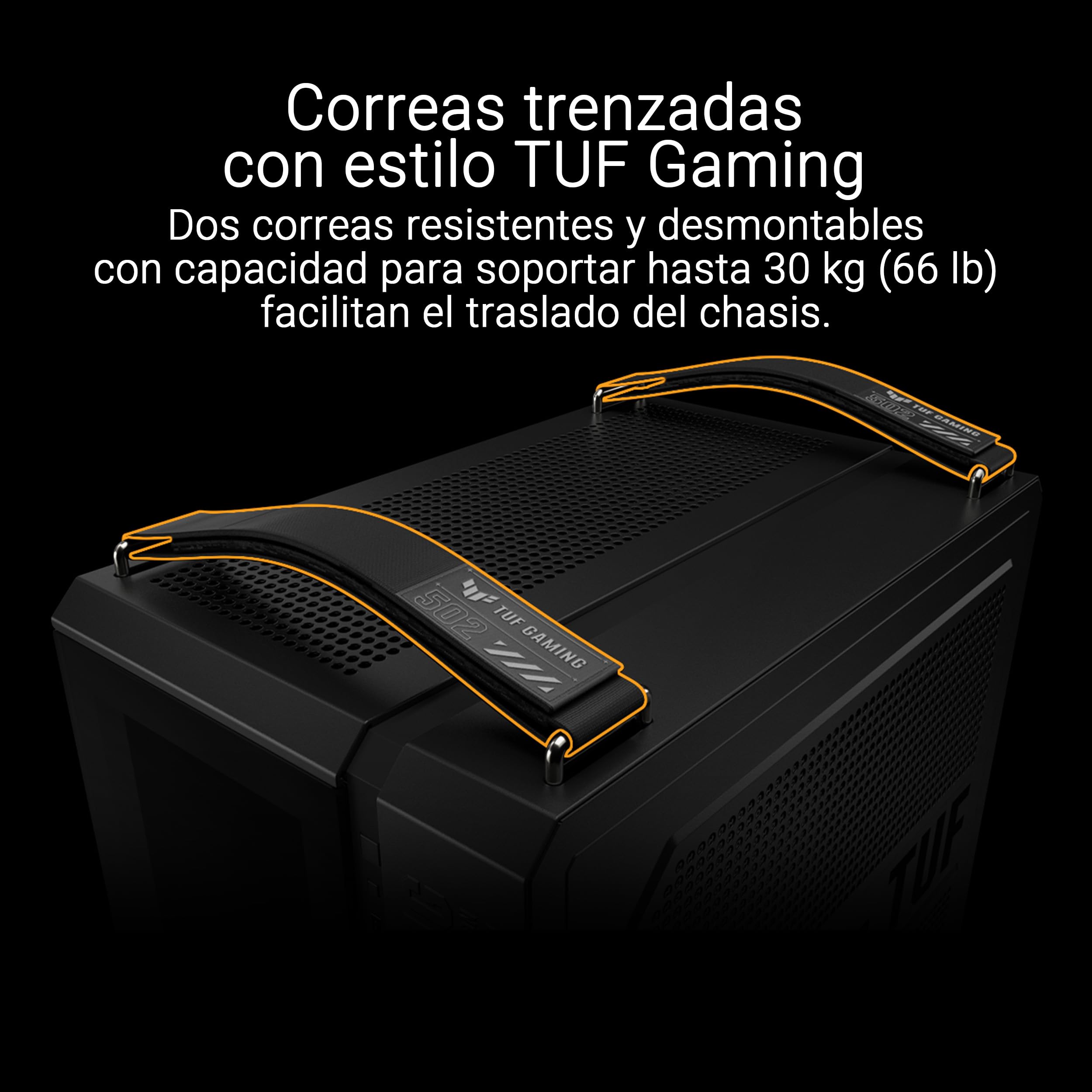 ASUS TUF Gaming GT502 Horizon Caja ATX Torre Mediana Doble Cámara USB 20 Gbps Tipo-C Negro