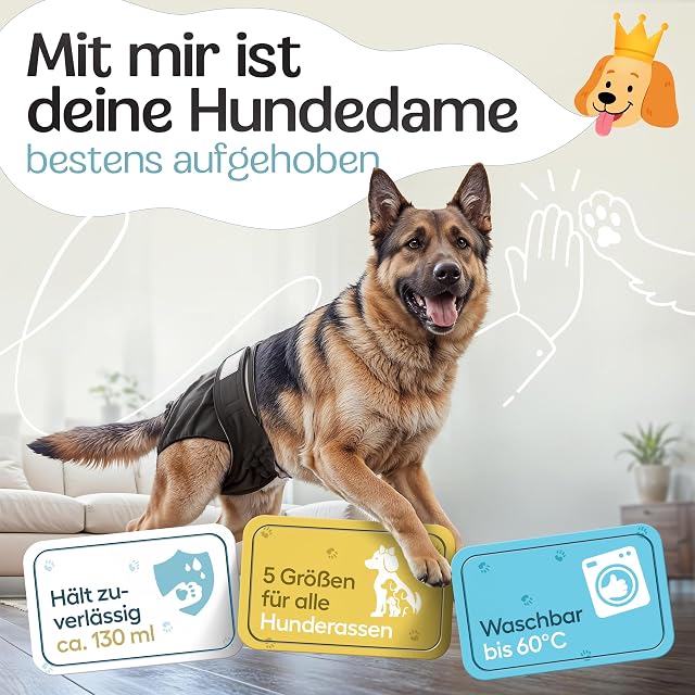 Foto 2 de 8 de HUND IST KÖNIG Pañales para perras - Pantalones para perras