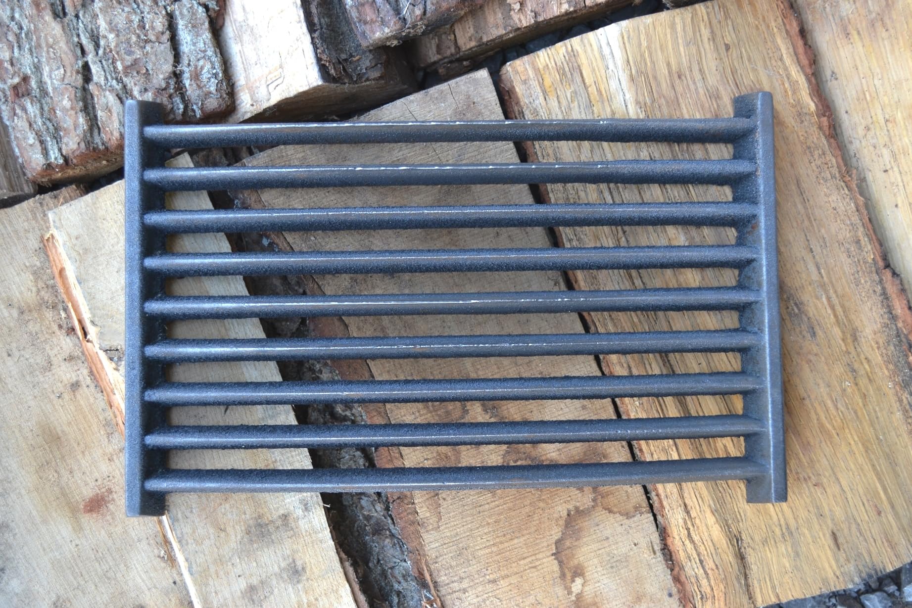 SEZAM Parrilla de hierro fundido para horno, 33 x 21 cm, diferentes diámetros, rejilla para chimenea, parrilla para chimenea, rejilla para horno, rejilla de carbón