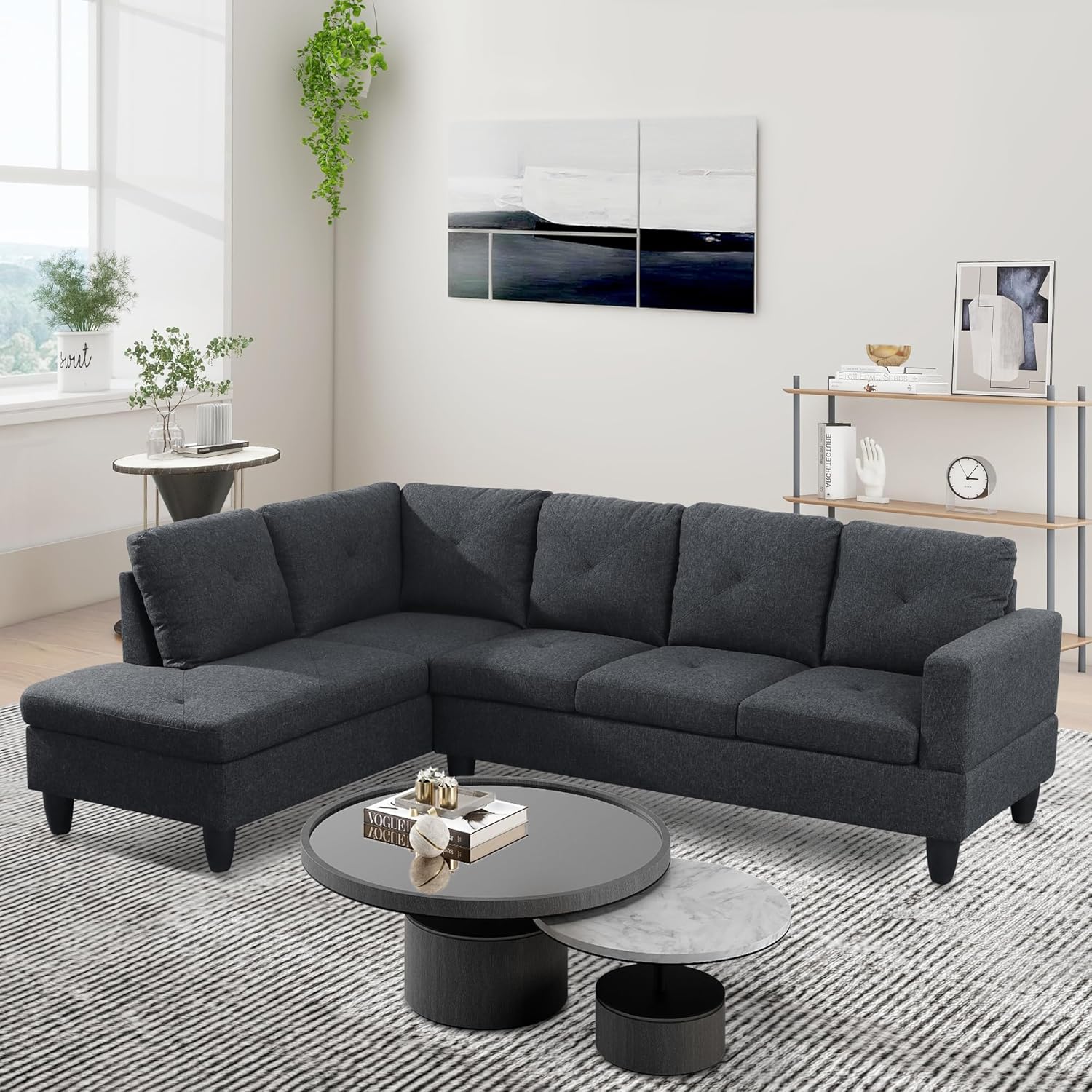 LostCat Sectional Couches for Living Room, 97" W Sectional