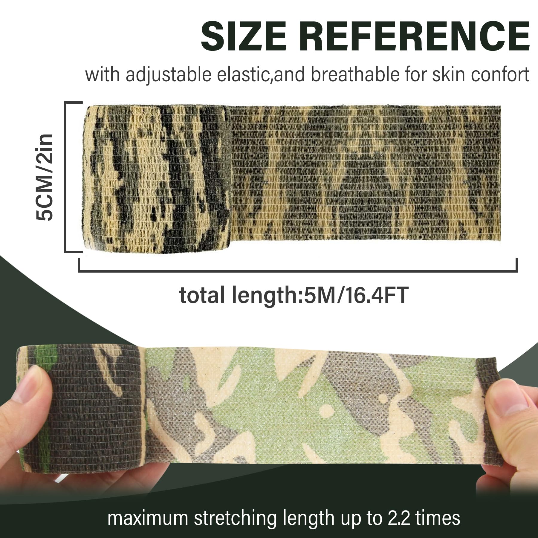 WALWAL Camouflage Self-Adhesive Tape, 2
