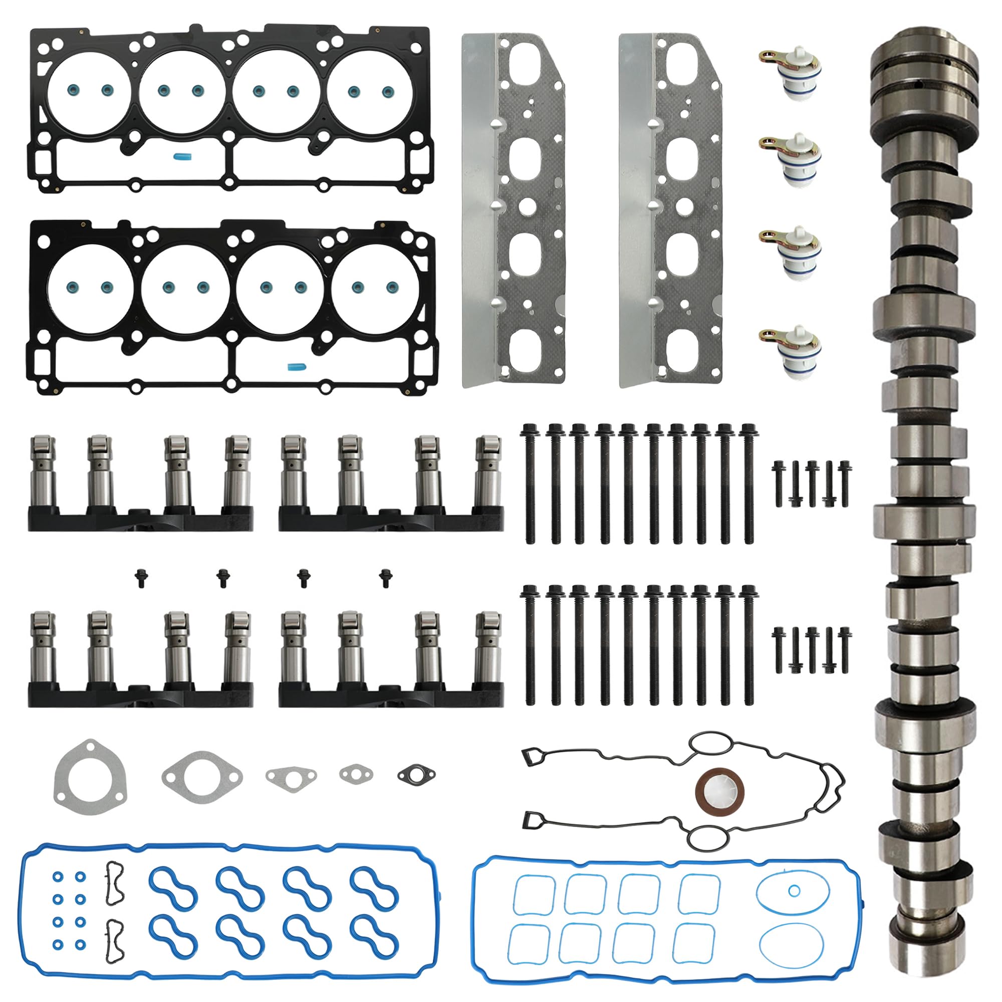 5.7 NON MDS Camshaft and Lifter Kit w/Head Gaskets & Bolts Fit For Dodge Ram 1500 Durango Hemi 5.7L V8 2009-2016 Replace# 53022263AF 53021720AB
