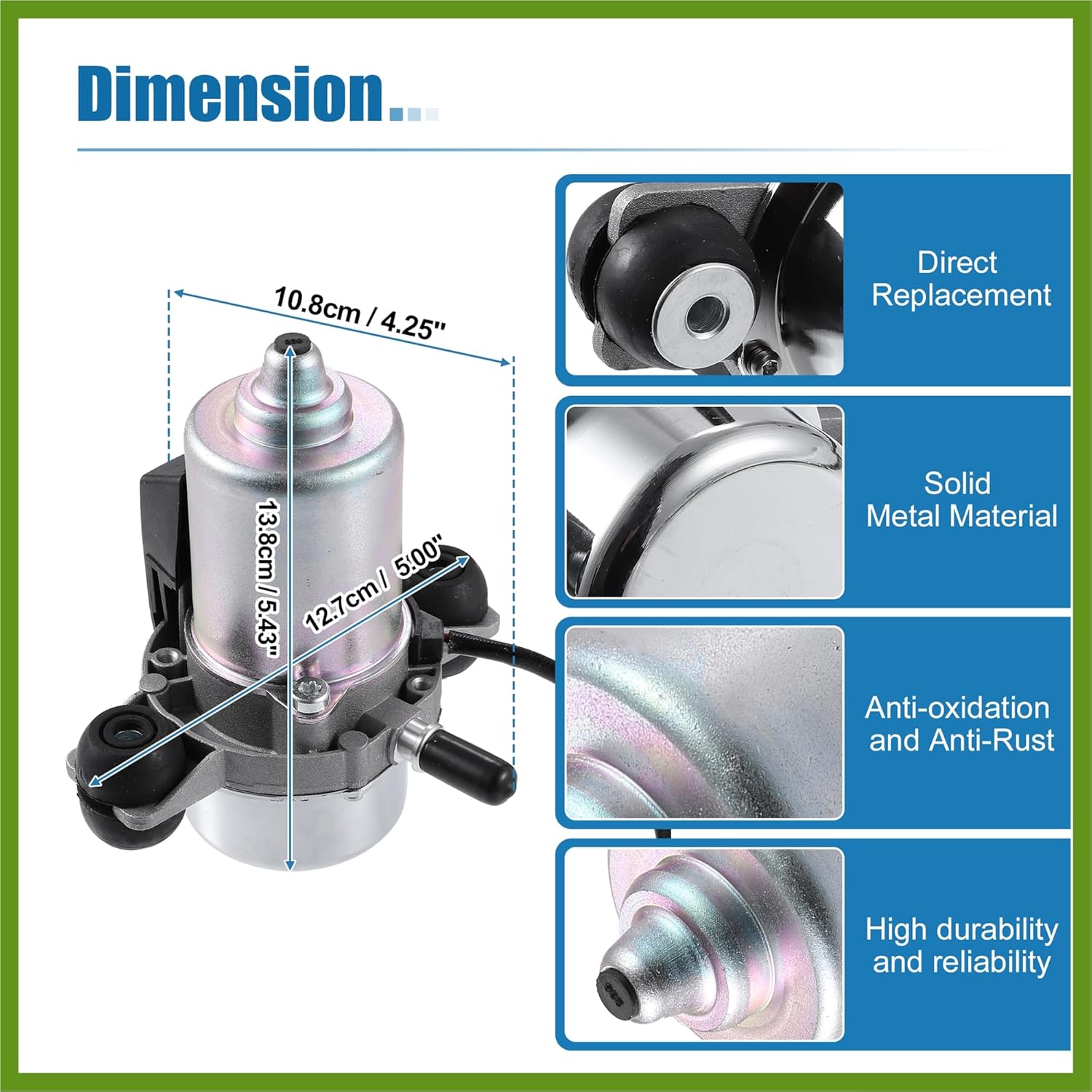 Brake Vacuum Pump for Chevrolet Cruze Impala Malibu for Cadillac CTS for Buick for Volvo Brake Booster Auxiliary Pump Assembly 20804130 20939309 Replace Parts Vehicle Components