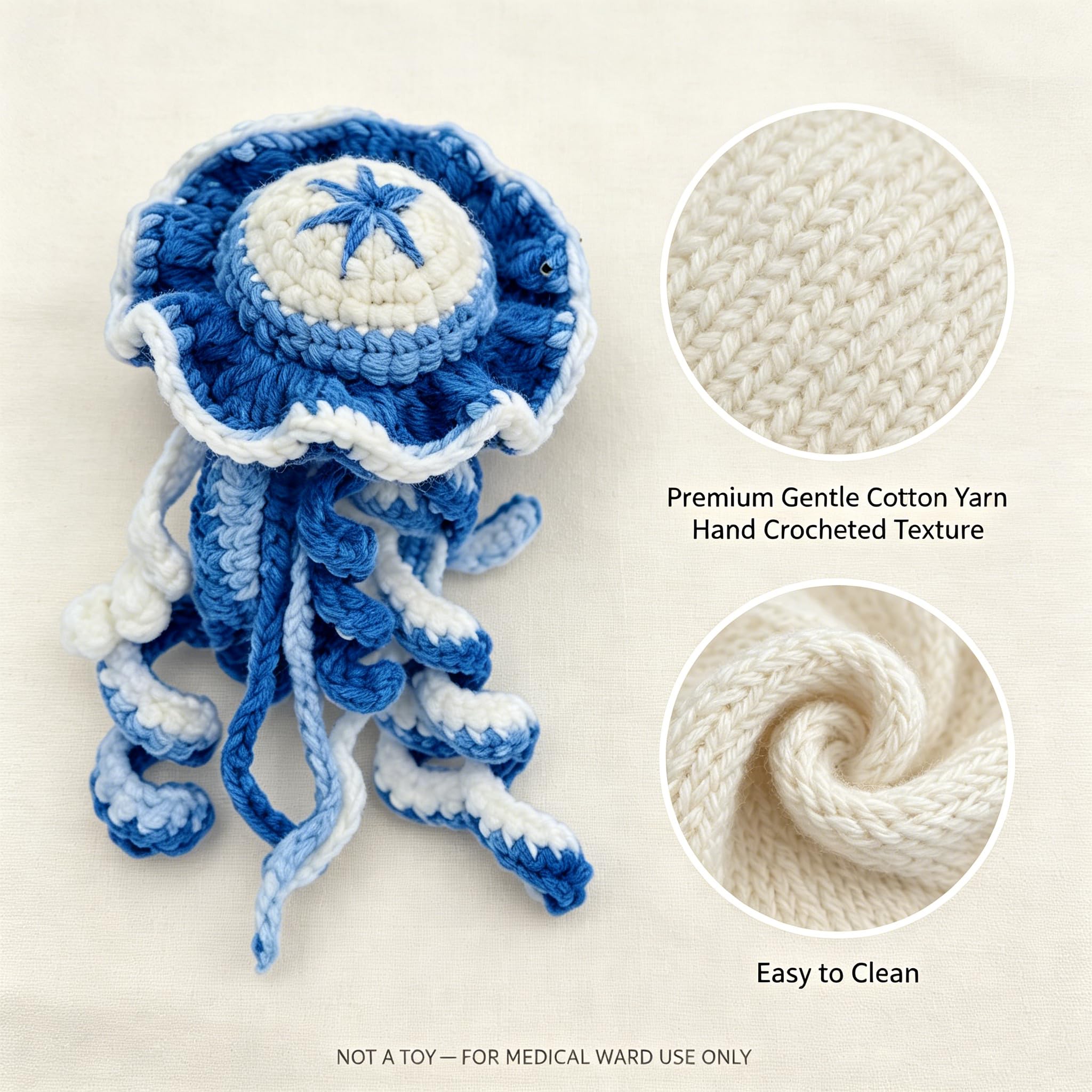 Amazon.com: LSYZFPSTARS Handmade Crochet Jellyfish Desk Ornament