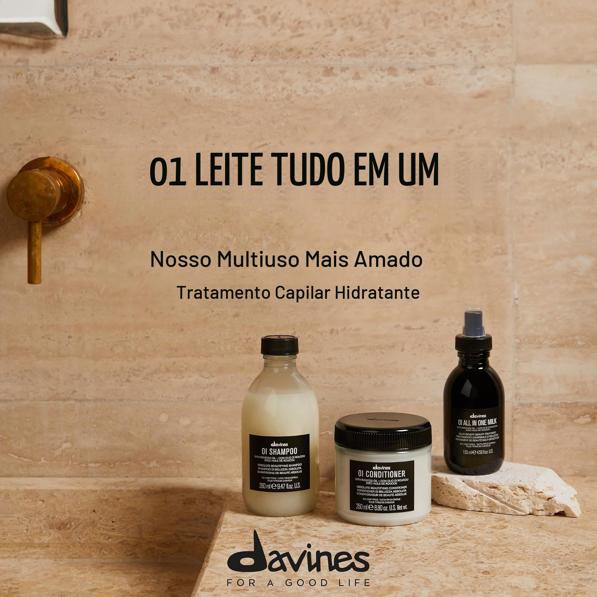 Oi All In One Milk Davines 135ml | Amazon.com.br