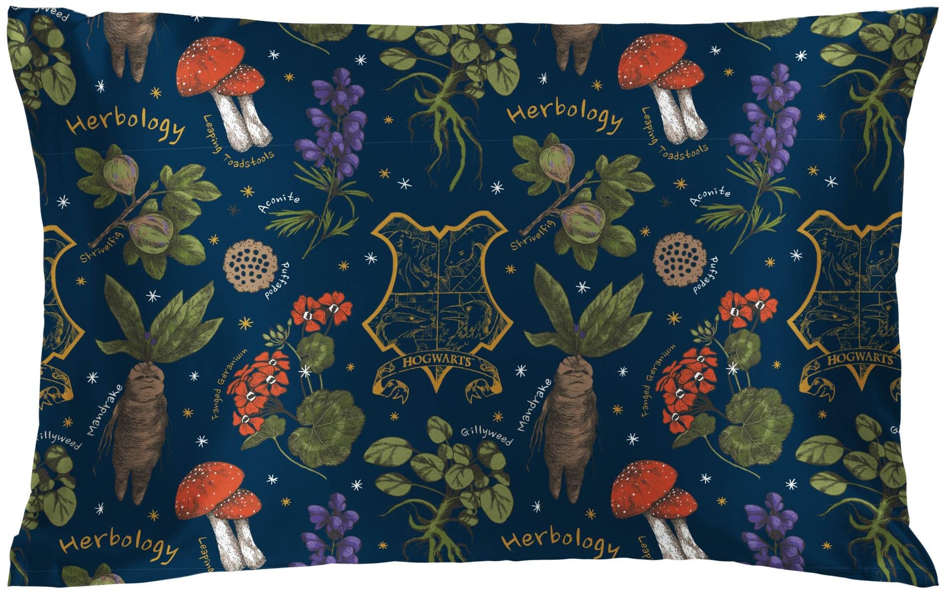 Jay Franco Satin Pillowcase - Standard Size 20x30 Inch Silky Soft Premium Pillow Cover, Blue - Harry Potter