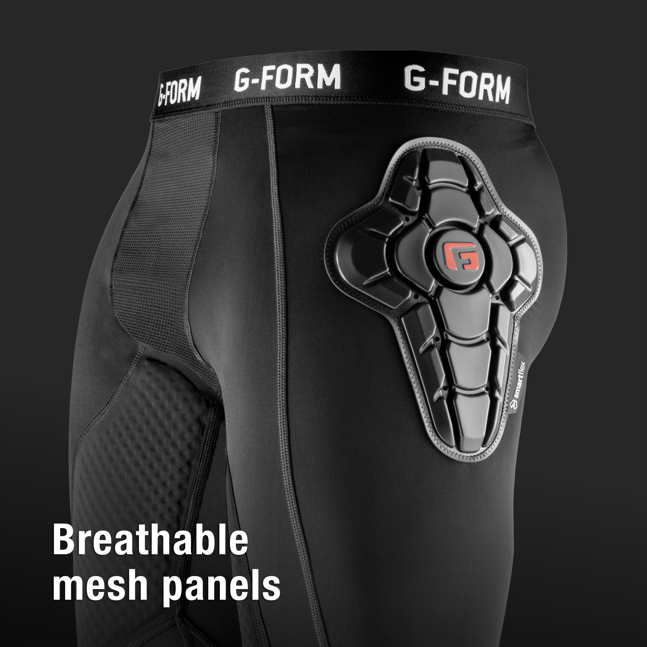 G-Form Torwart-Aufprallhose - Gepolsterte Leggings mit kompressiver Basisschicht - Schutzausrüstung für Fußball und Aufprallsportarten - atmungsaktiv und waschmaschinenfest