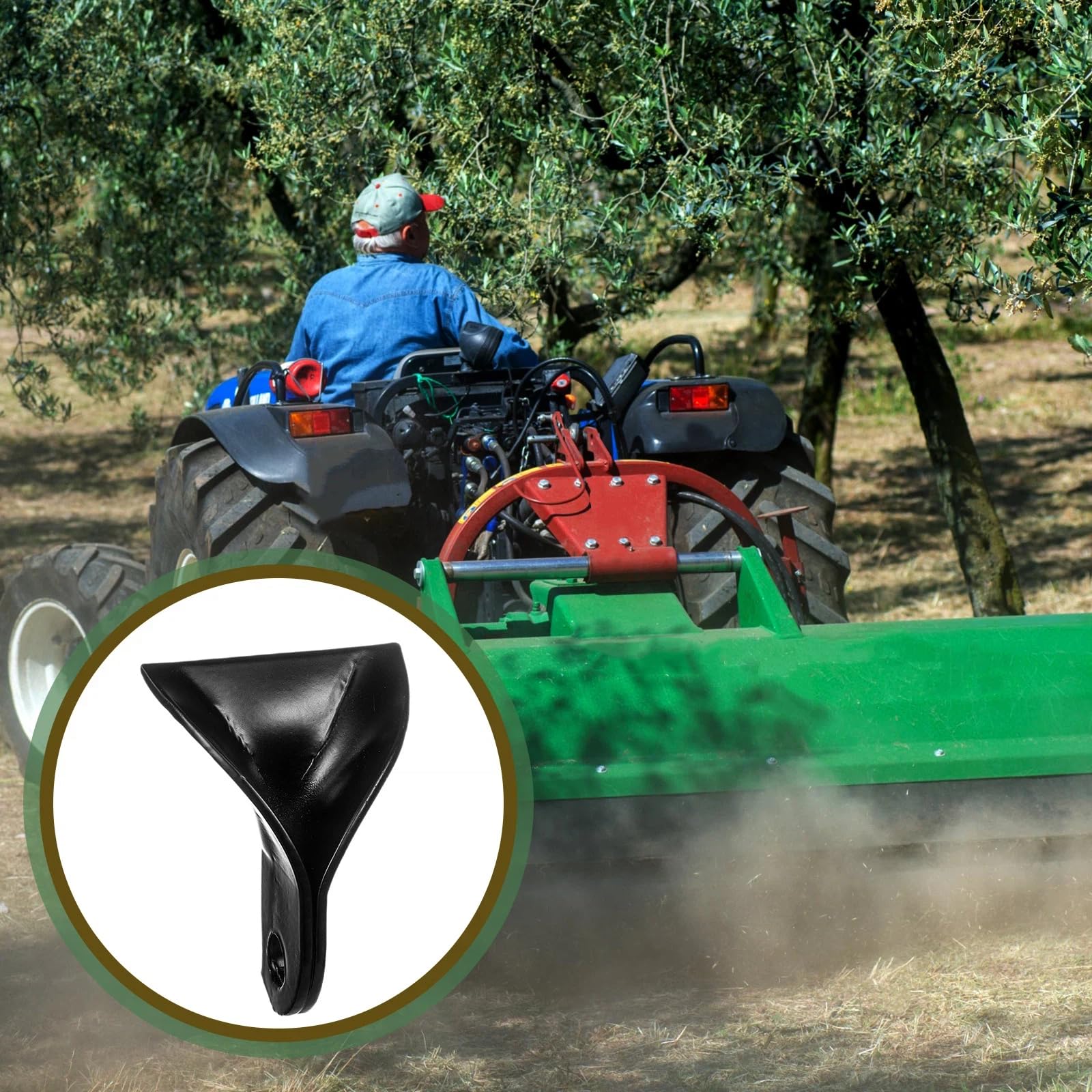 Threlaco 60 lame per falciatrice a flagello, coltelli da taglio per prato, coltello da taglio per erba, paletta, lame per falciatrice