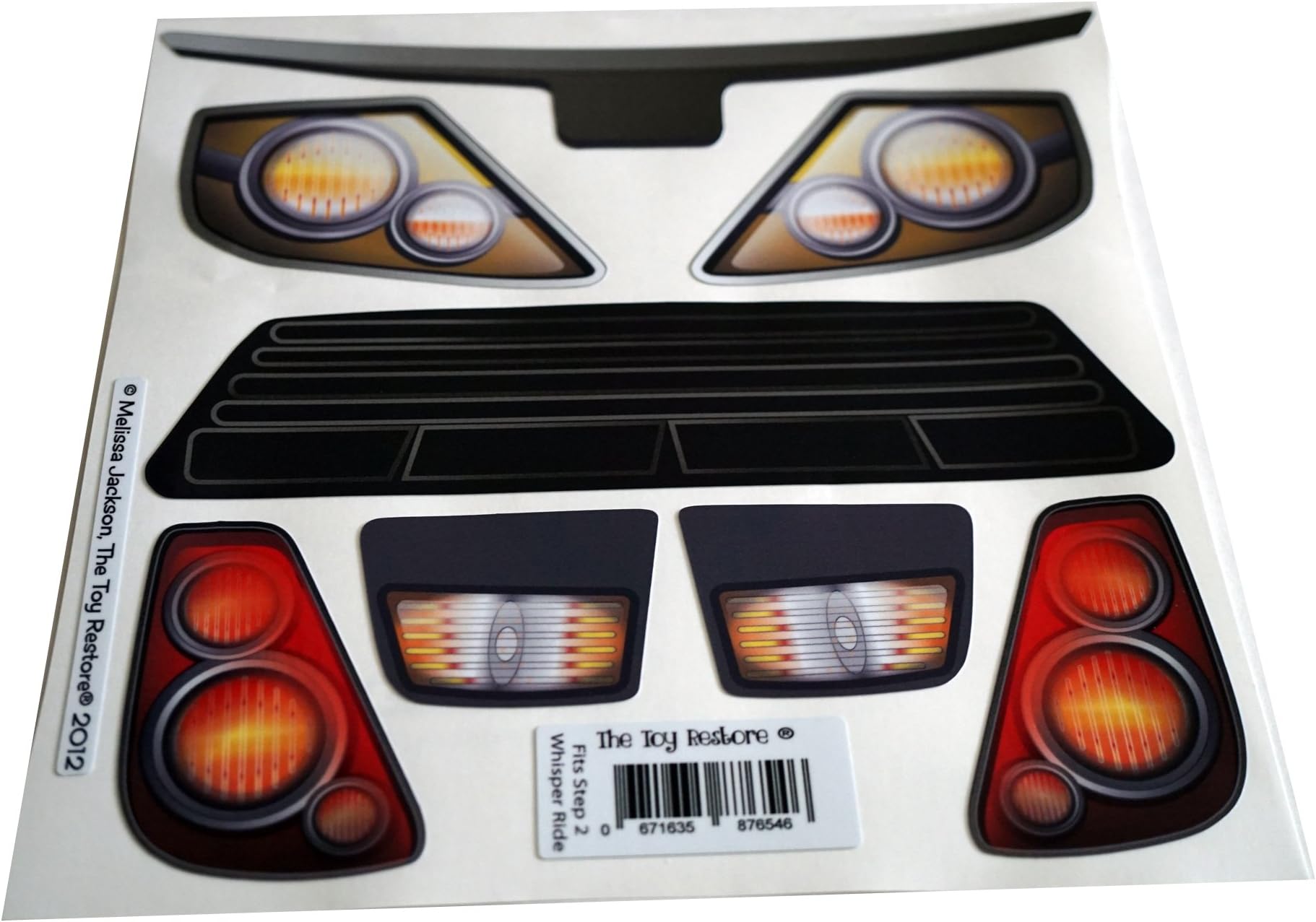Replacement Decals Stickers Fits Step2 Newer Whisper Ride