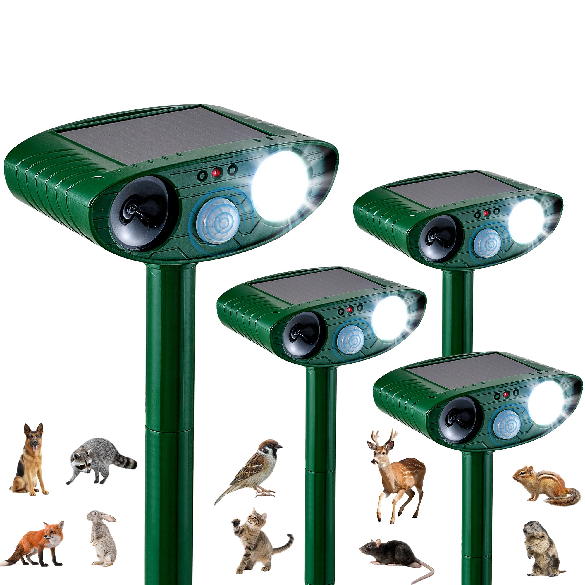 TFKK 4-Pack Solar Animal Repeller
