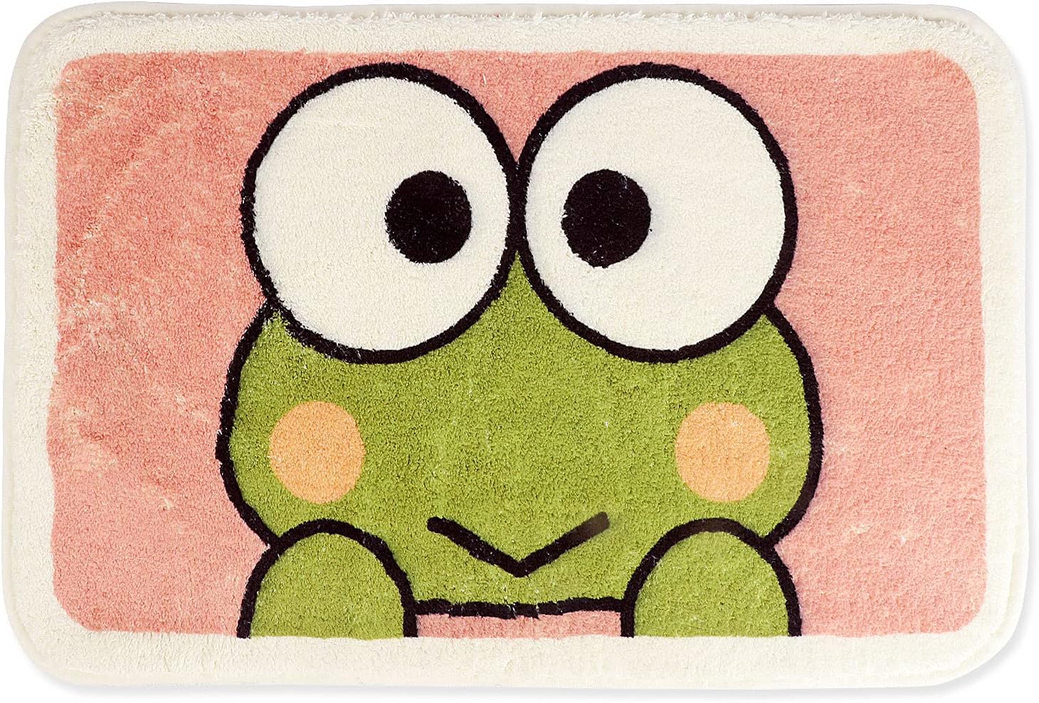 Cute Frog Bath Rug, Non Slip Door Mat, Shaggy Cartoon Plush Soft Luxury