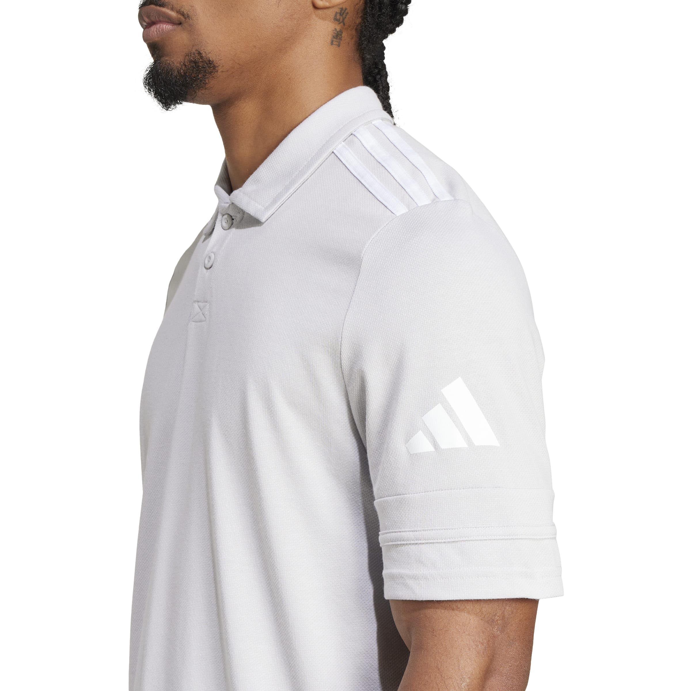 adidas Mezczyzni Squadra25 Cotton Polo Shirt, team light grey/white, XL Tall