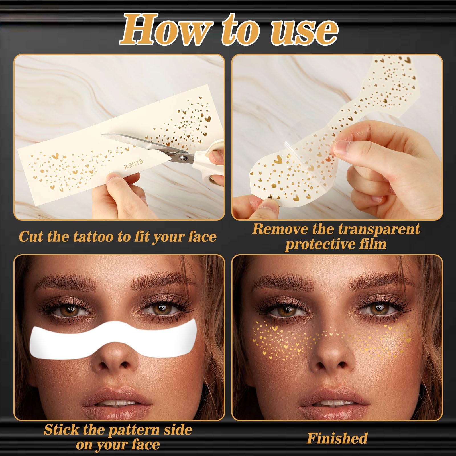 JUNEBRUSHS Glitter Freckles Face Tattoo - Image 4