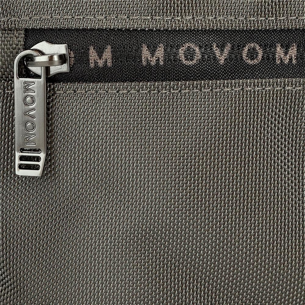 Movom Buster Borsa a tracolla Due scomparti Grigio 17x22x7,5 cm Poliestere con dettagli in pelle sintetica by Joumma Bags, grigio, Borsa a tracolla a due scomparti