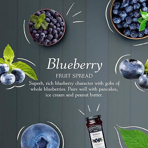 Miniatura 4 de St Dalfour - Untable de frutas francesas de arándanos silvestres (10 onzas), receta artesanal, 100% de fruta, sin nitratos sintéticos ni nitritos,