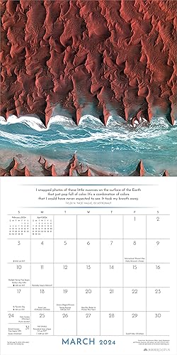Miniatura 3 de Spaceship Earth 2024 Wall Calendar The Overview Effect 12" x 24" Open Amber Lotus Publishing