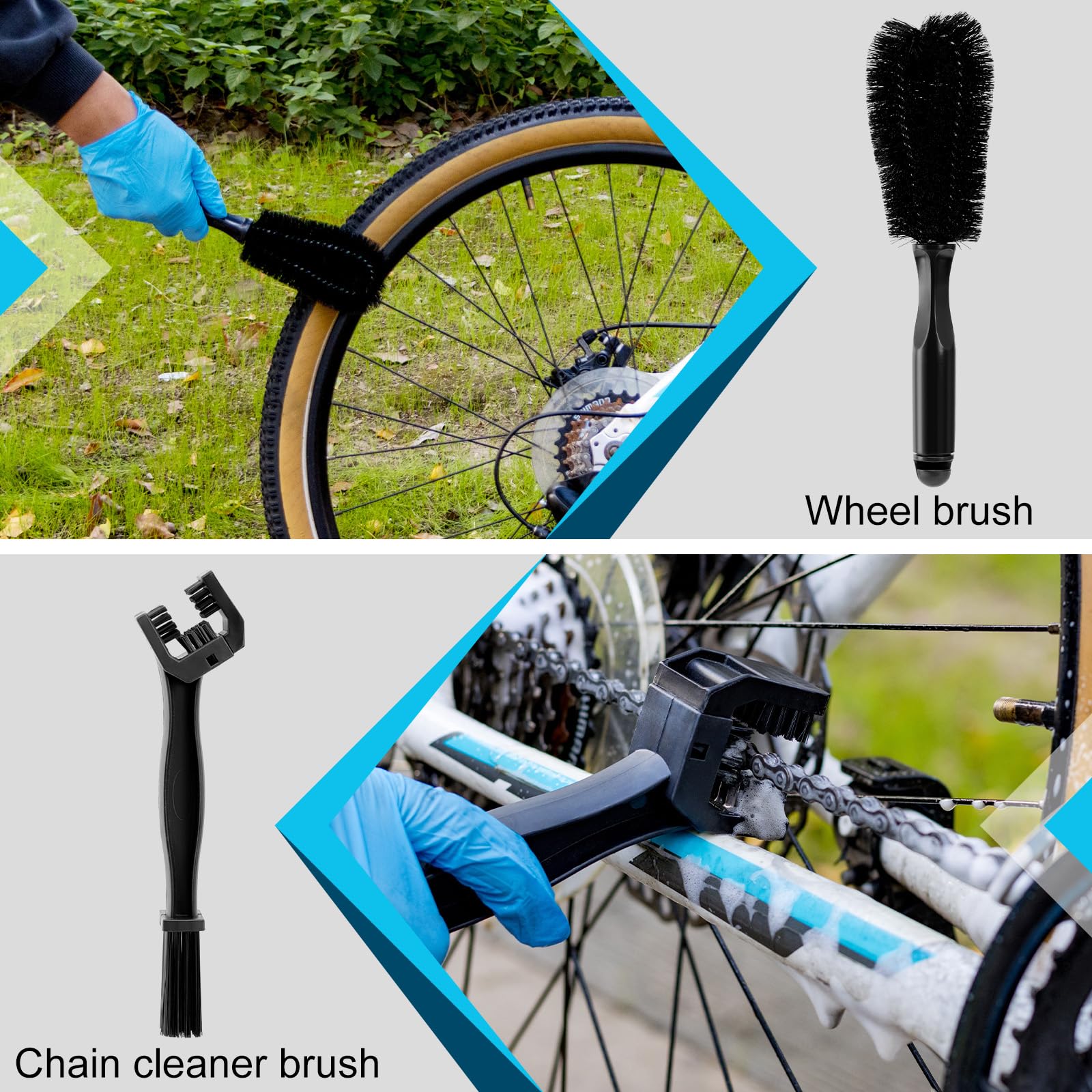 Kit De Limpieza Para Cadena De Bicicleta - Cepillo Y Limpiador Portátil, Compatible Con Bicicletas De Montaña Y Carretera