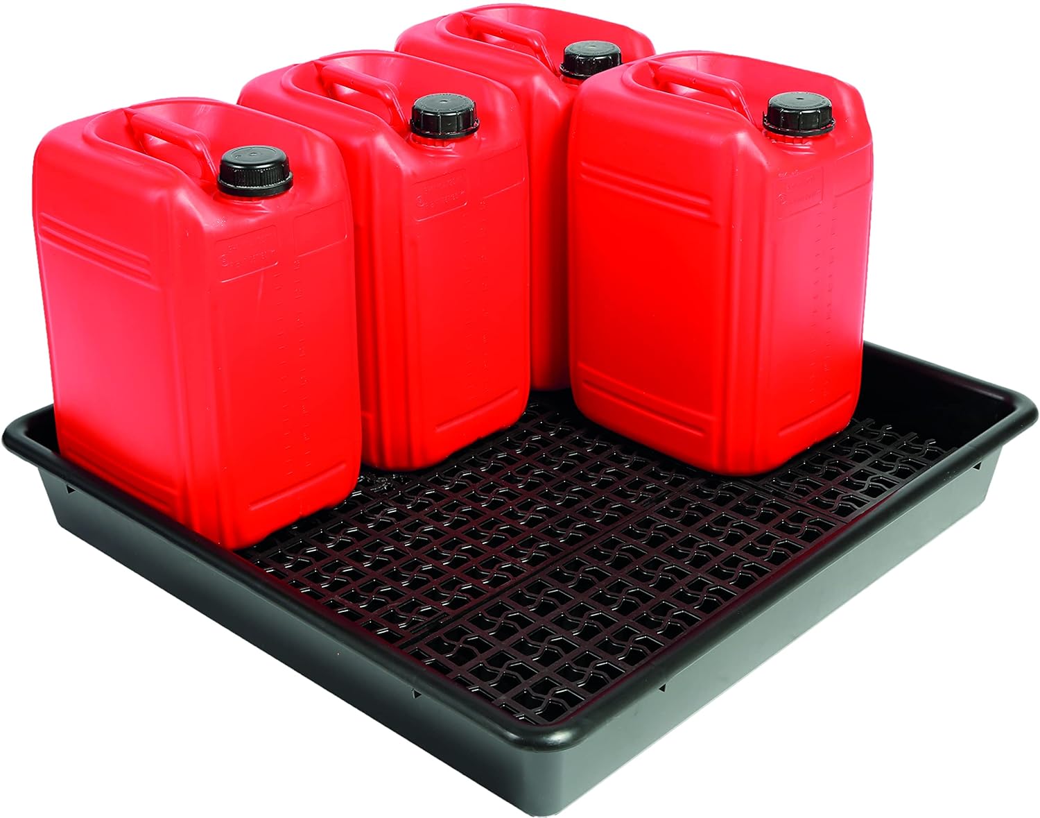 Bunded Drum Trays from The Lean Centre. 5 x 25L drum tray with