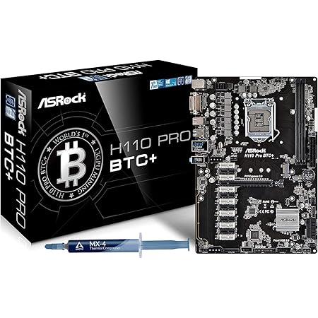 Amazon Com Asrock H110 Pro Btc 13gpu Mining Motherboard Cryptocurrency Combo Set W Arctic Thermal Compound Paste Electronics